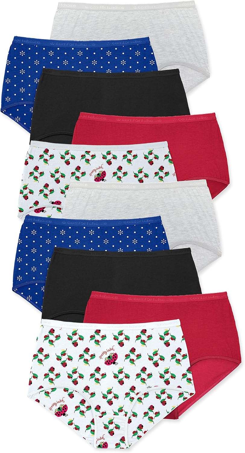 Comfort Choice Full Coverage Cotton Brief 10-Pack