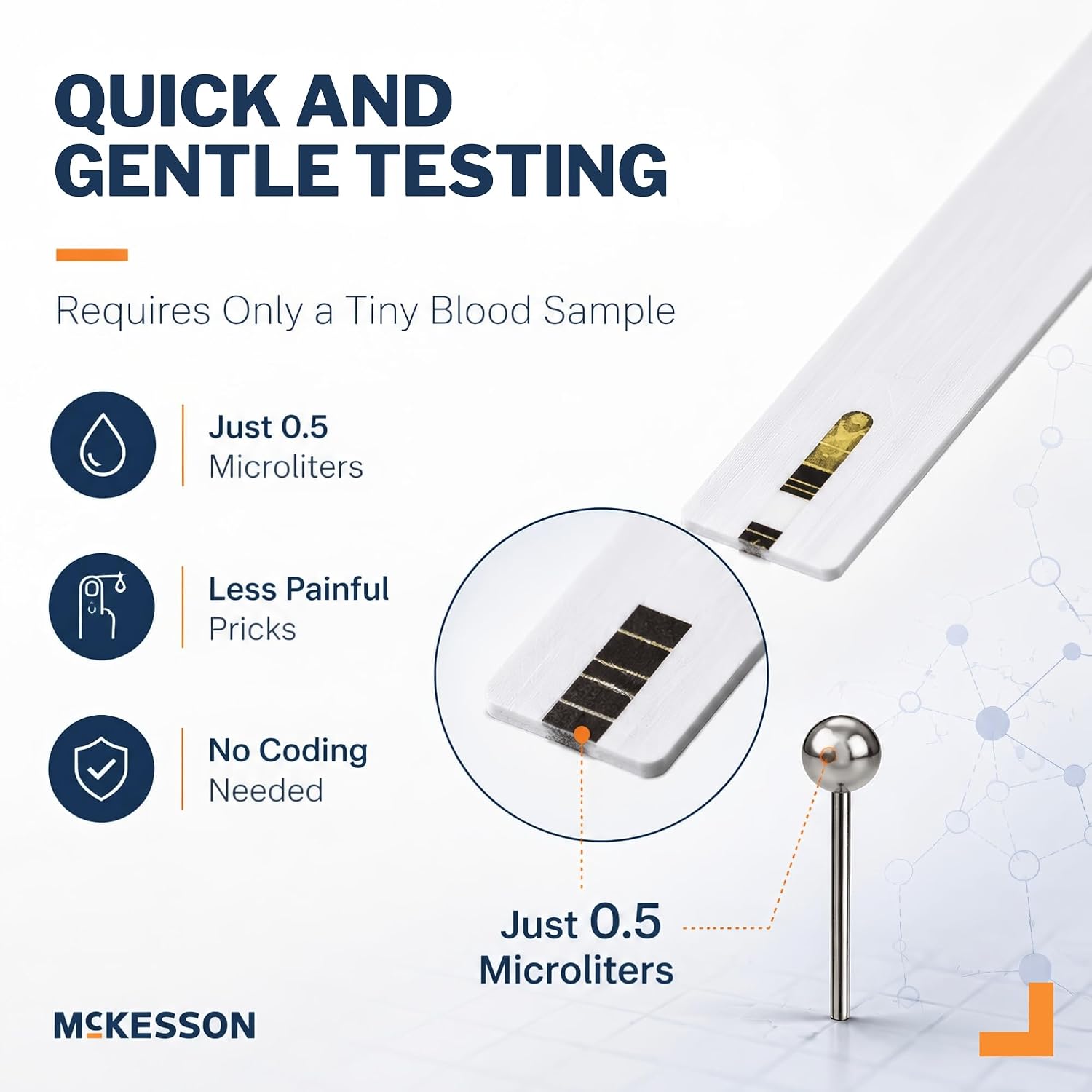 McKesson True METRIX Blood Glucose Test Strips for Diabetes, 1200 Strips