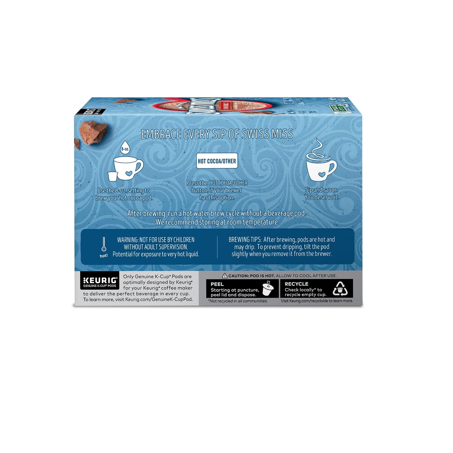 Swiss Miss Milk Chocolate Hot Cocoa Keurig Single-Serve K Cup Pods, 28 Count