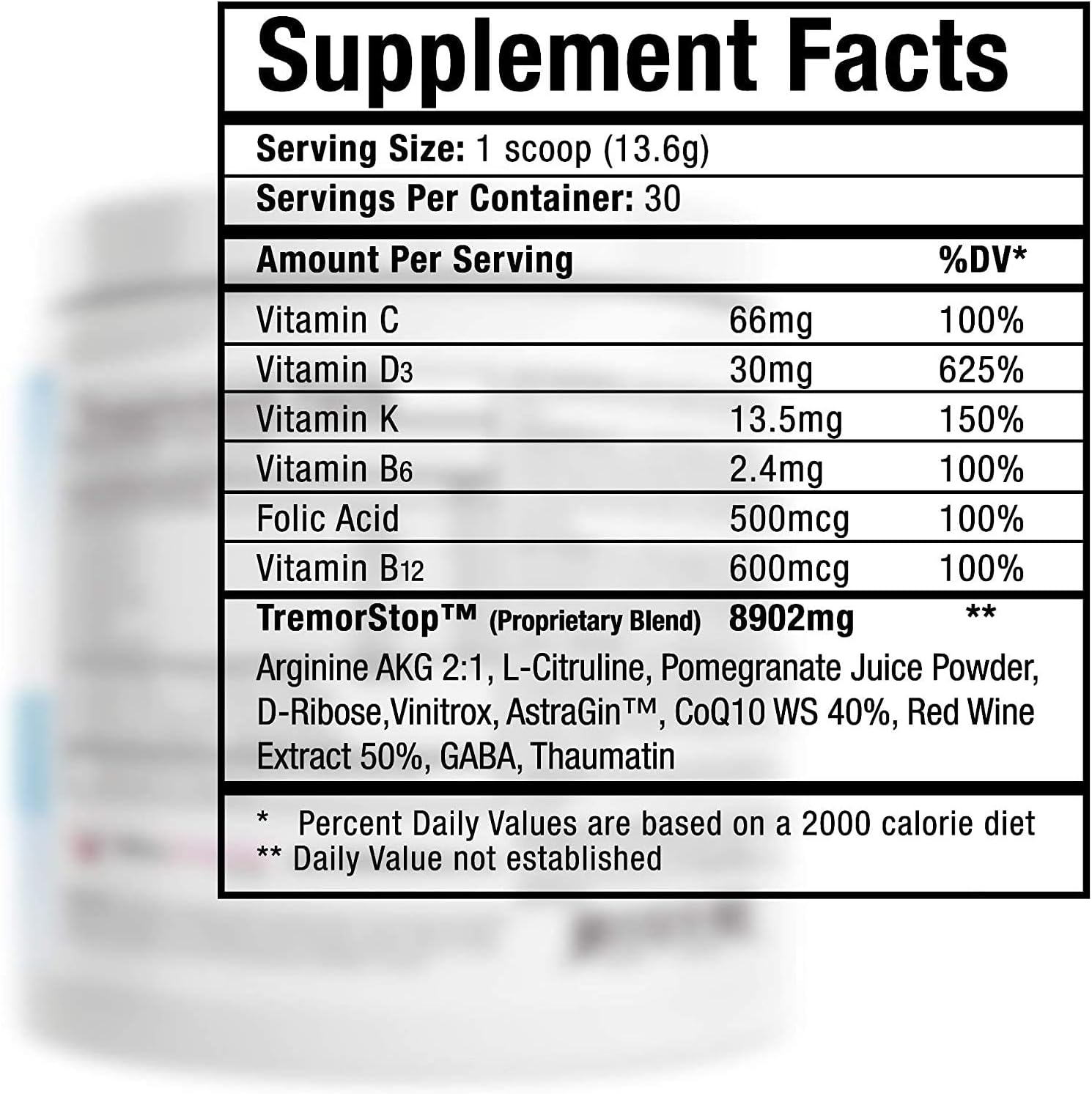 Real Science Nutrition Tremor Miracle - Essential Tremor Herbal Supplement Powder for Hands, Legs, Feet, Head Tremors (13.4 Oz, Grape Flavor) (3)