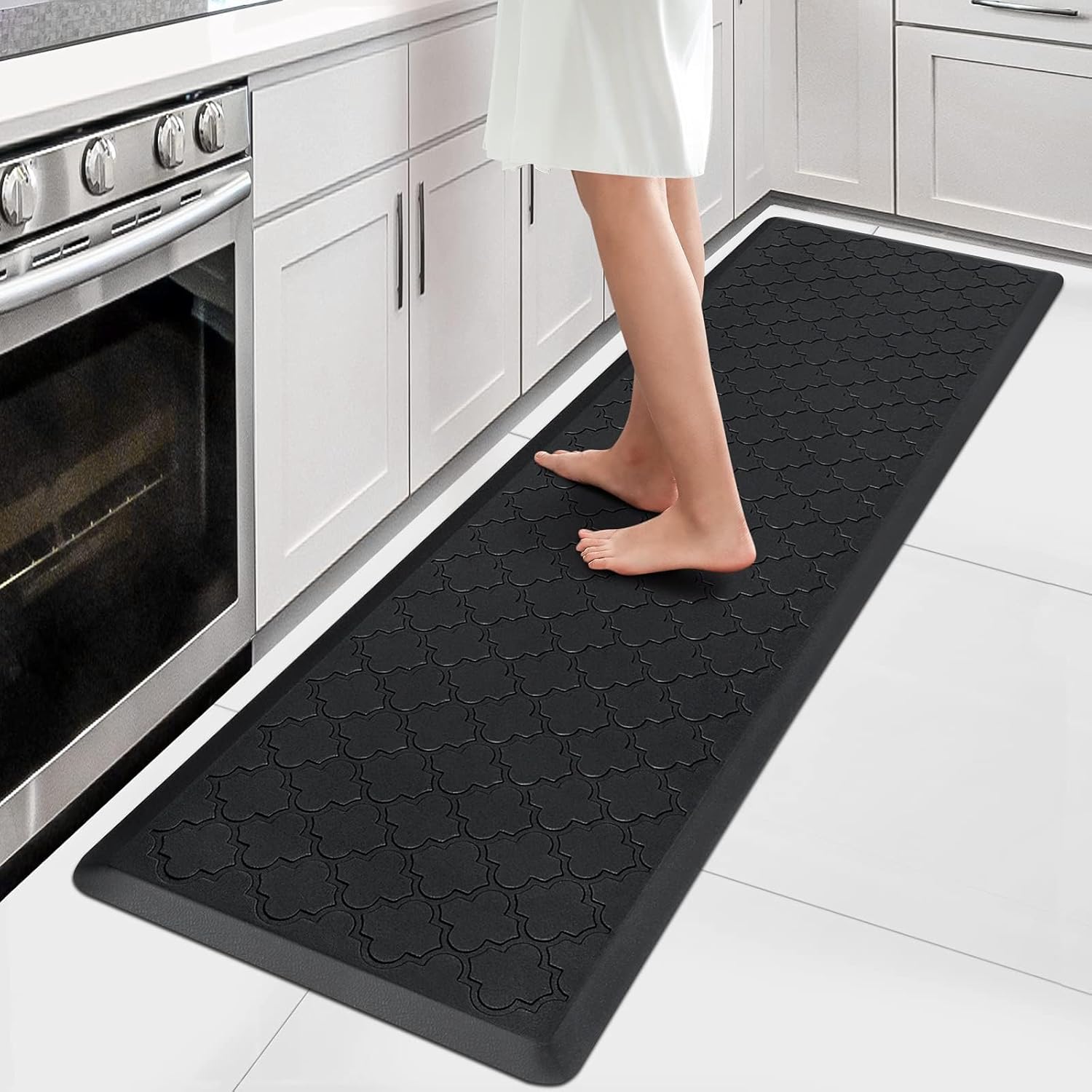 WISELIFE Kitchen Mat Cushioned Anti Fatigue Floor Mat, 17.3"x60", Thick Non Slip Waterproof Kitchen Rugs and Mats, Standing Mat for Floor, Home