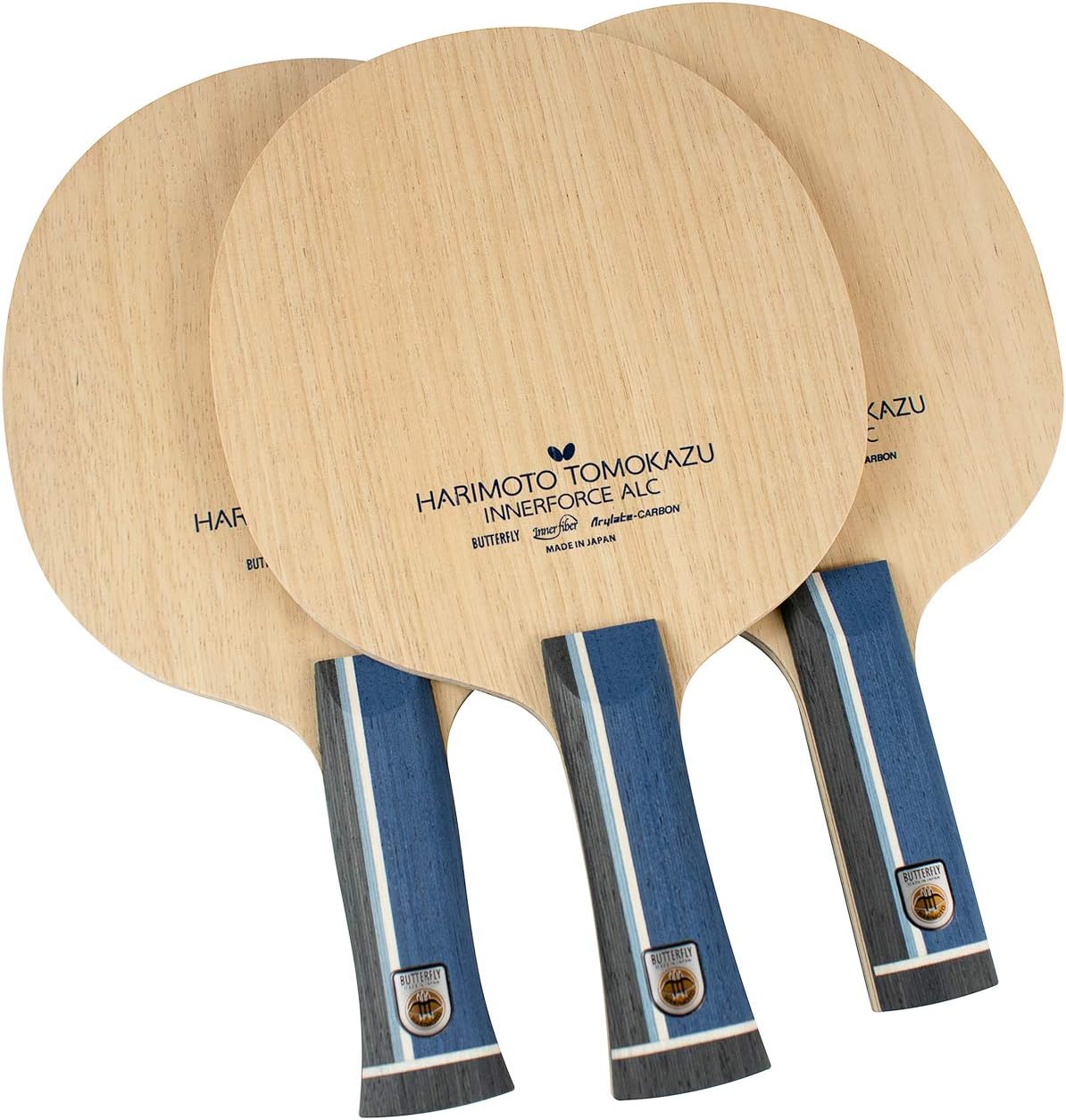 Harimoto Innerforce ALC Blade - Butterfly Table Tennis Blade - AL Carbon Fiber Blade - Professional Table Tennis Blade - AN, FL, and ST handle type - Made in Japan