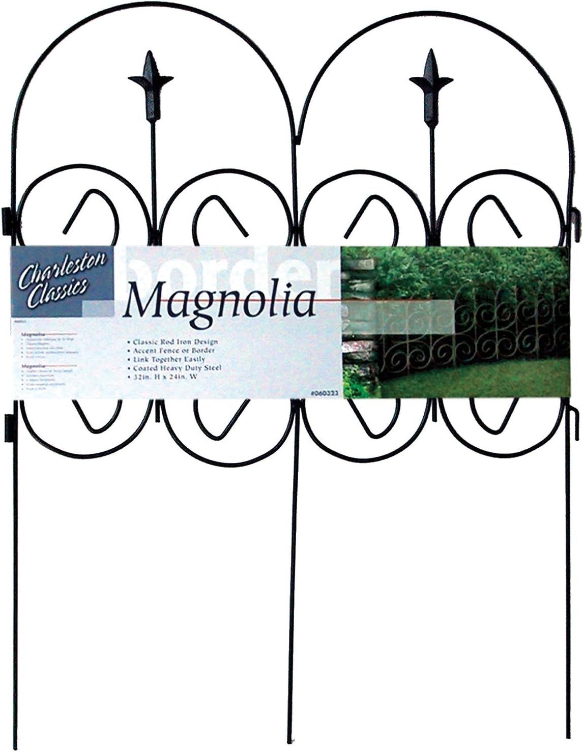 Magnolia Classic Decorative Steel Landscape Border Fence Section