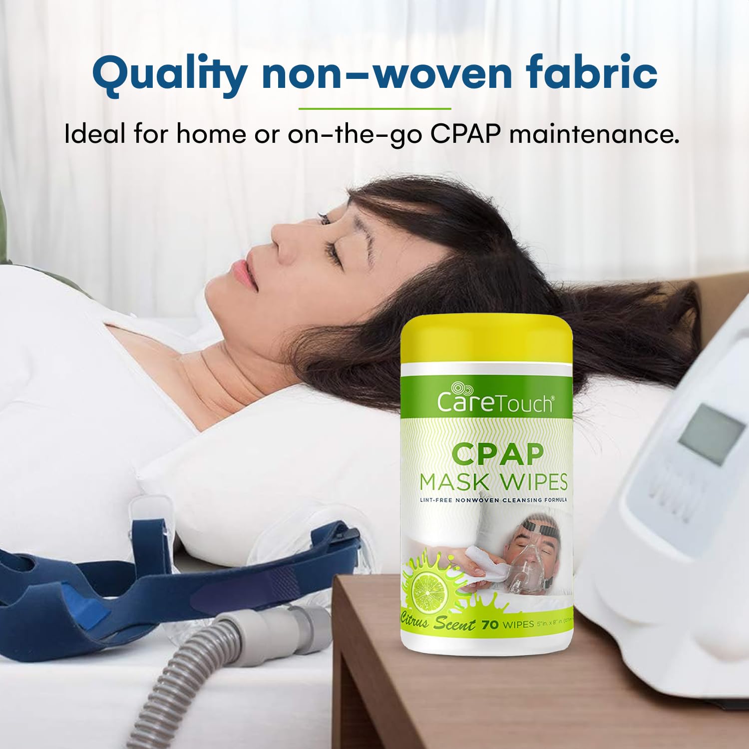 Care Touch CPAP Mask Wipes - 3 Packs of 70 Citrus Scent CPAP Wipes