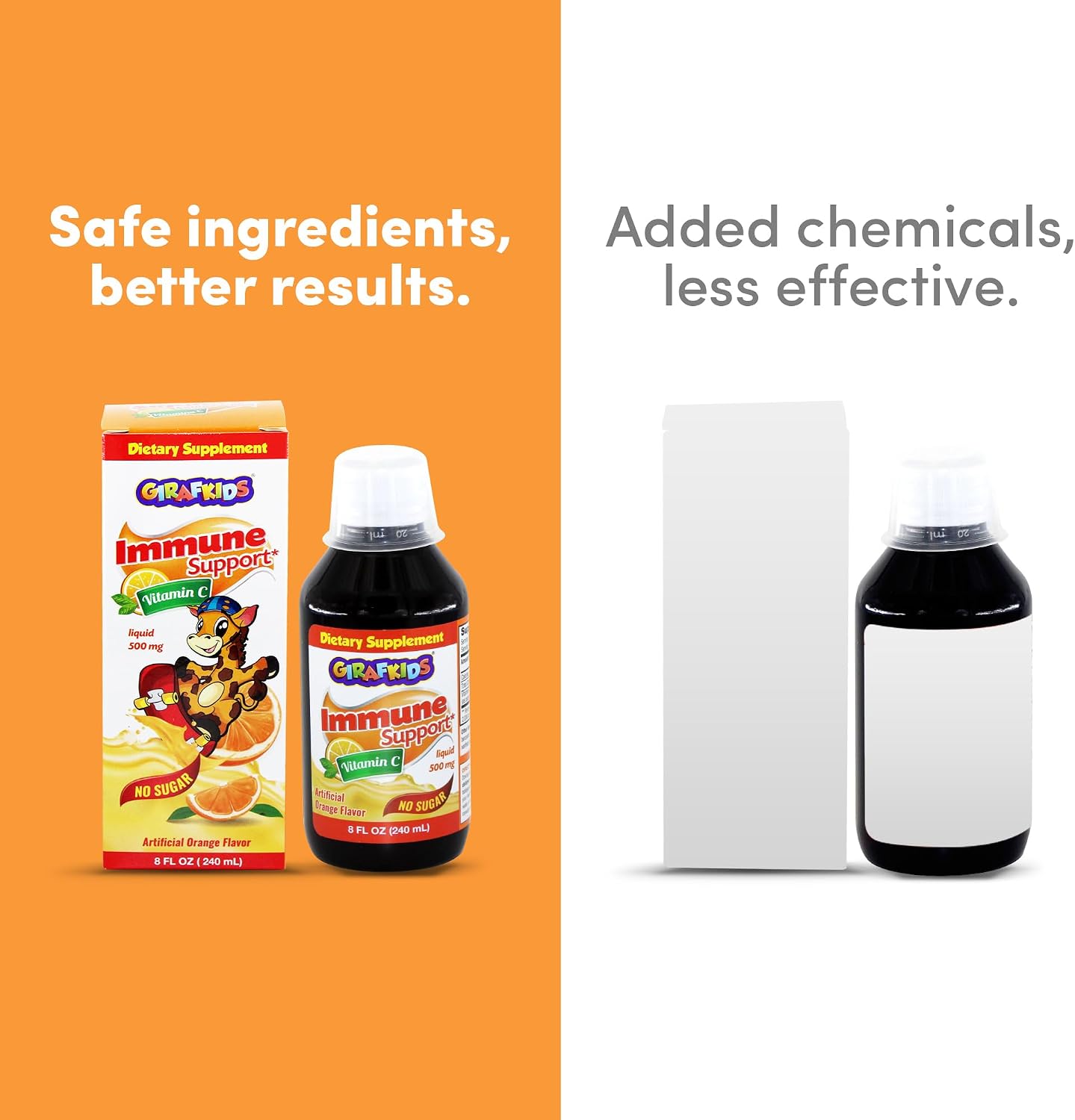 GirafKids Liquid Multivitamin for Kids with B Complex, 8 Fl Oz, Ages 4+