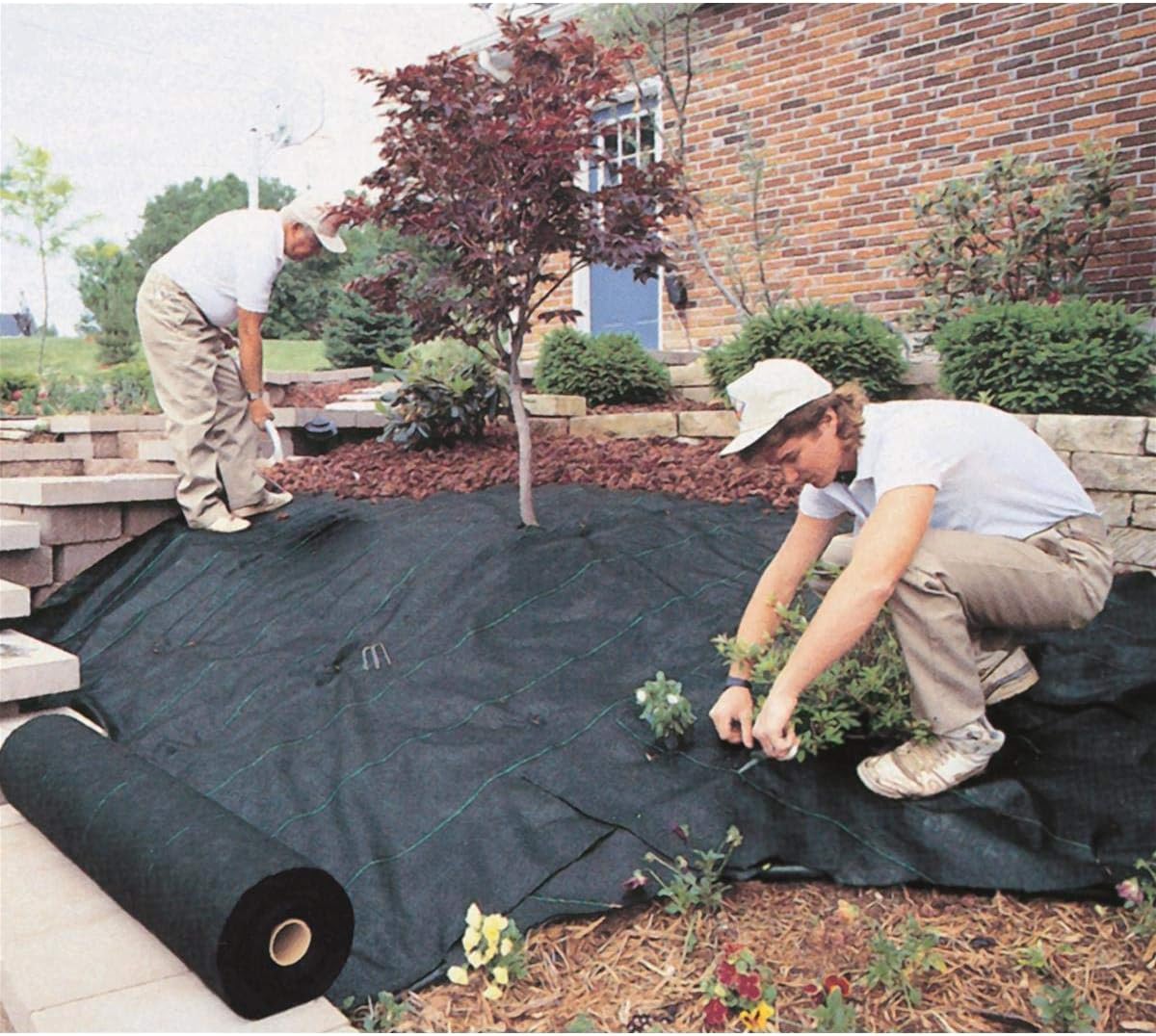 Dewitt Professional Max Weed Barrier Fabric 4.1 oz, Black, 4 x 250 Feet – Heavy-Duty Weed Control and Ground Cover for Gardens, Beds, Mulch, Outdoor Landscaping, and Yard Areas