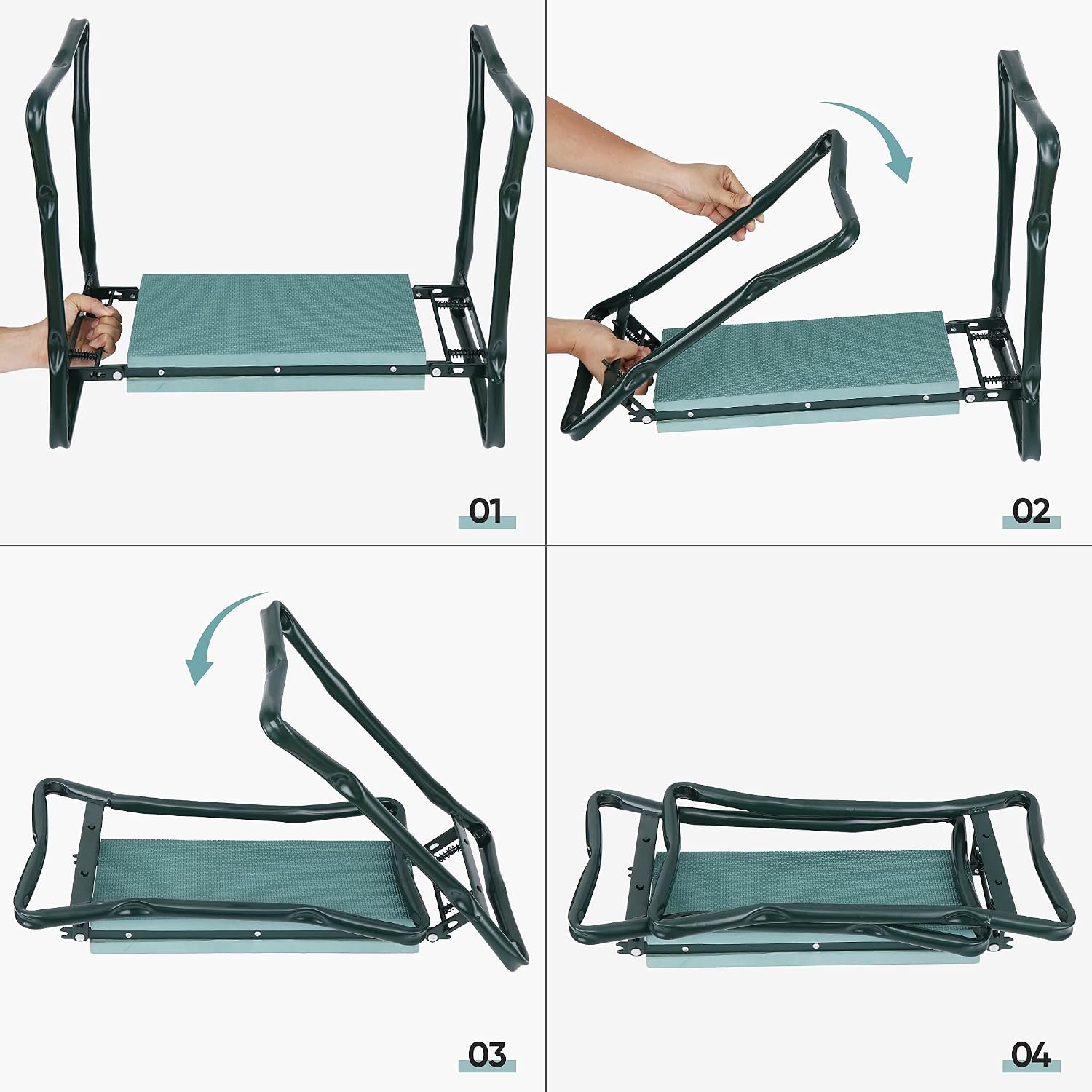 Folding Garden Kneeler Bench, Heavy Duty Garden Stool Kneeling Pad, Bench Seat for Kneeling to Prevent Knee Pain