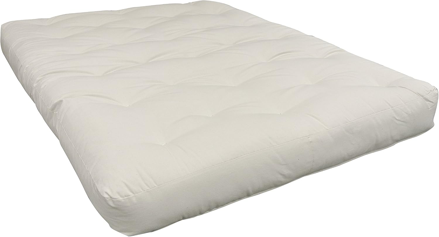 Gold Bond 8" Double Foam & Cotton Futon Mattress, Sage Microfiber, Full, Green
