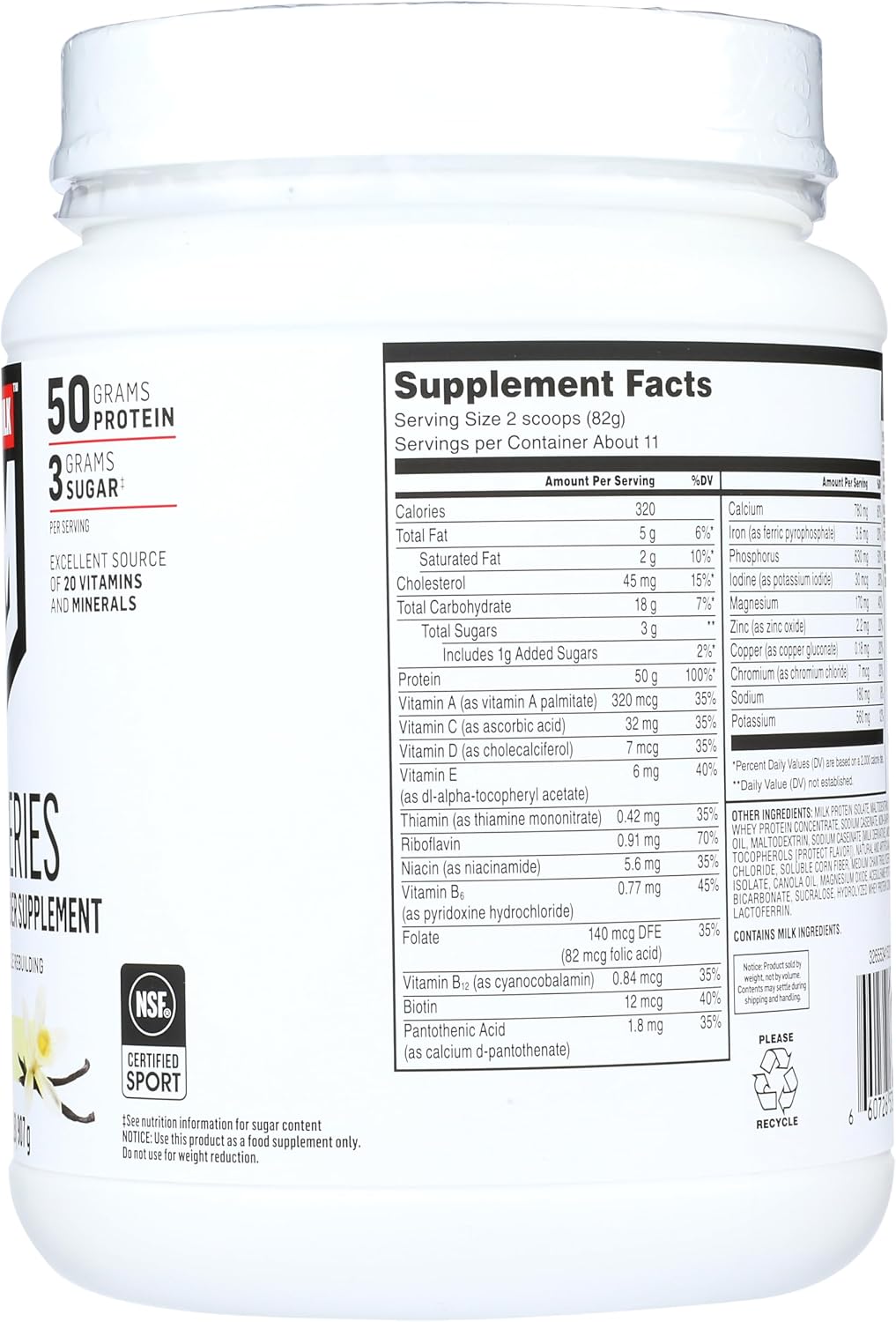 Muscle Milk Powder Pro Series, 50 Grams Protein, Intense Vanilla, 2 Pounds