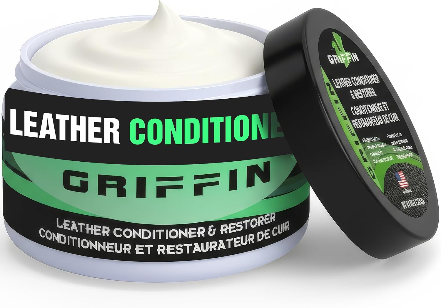 Griffin Leather Conditioner Restorer & Polish, 4 oz | Deep conditioning balm for boots, shoes