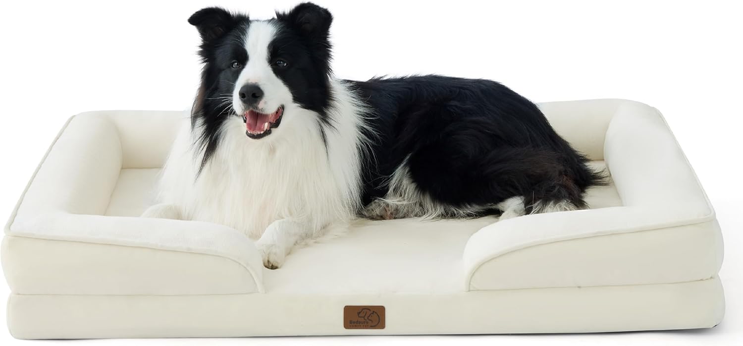 Bedsure Orthopedic Dog Beds Large Sized Dog with Removable Washable Cover