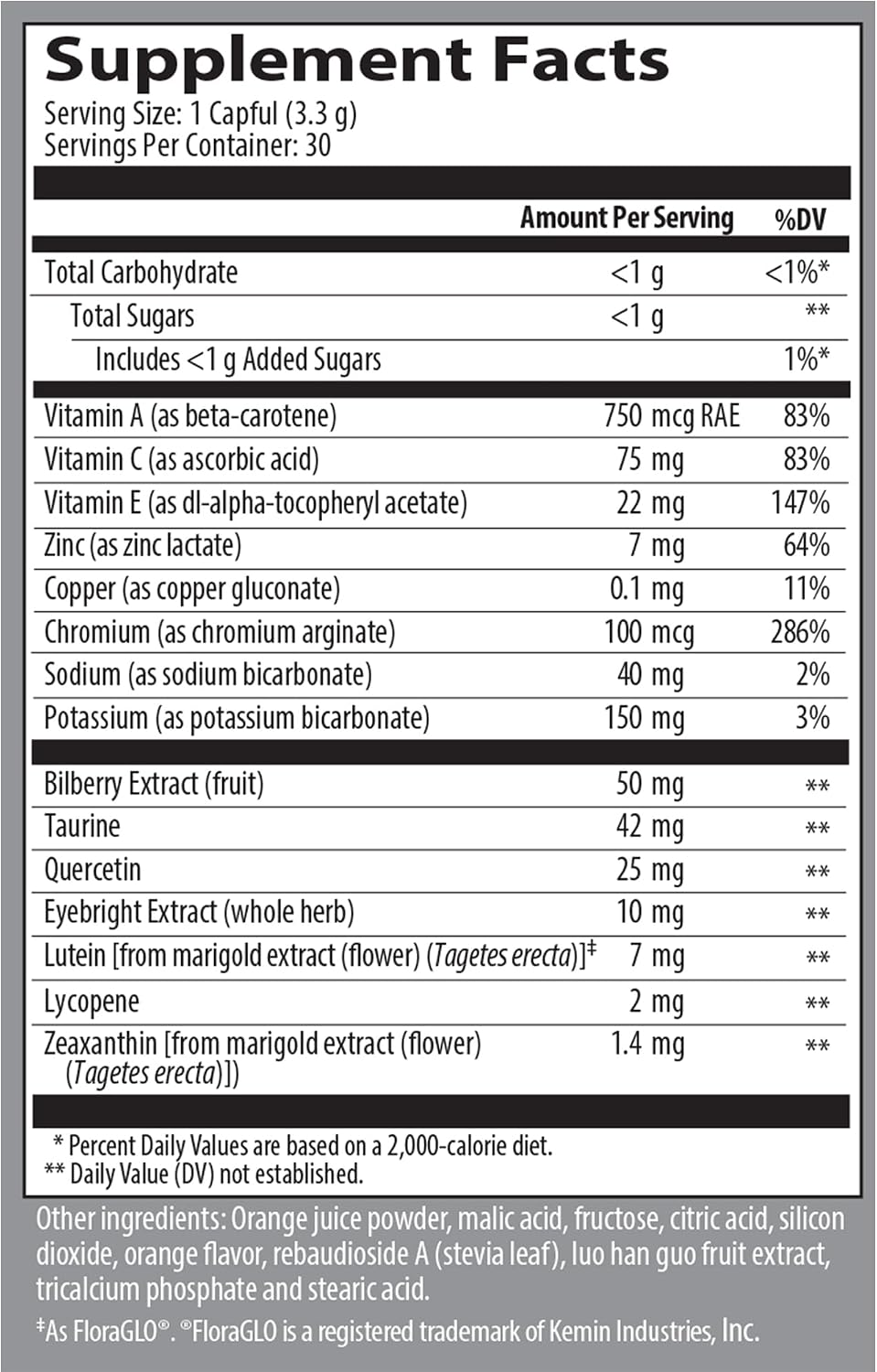 Isotonix Vision Formula with Lutein – Supports Eye Health, Vision & Circulation – Antioxidants, Zinc, Vitamin C, E, Bilberry