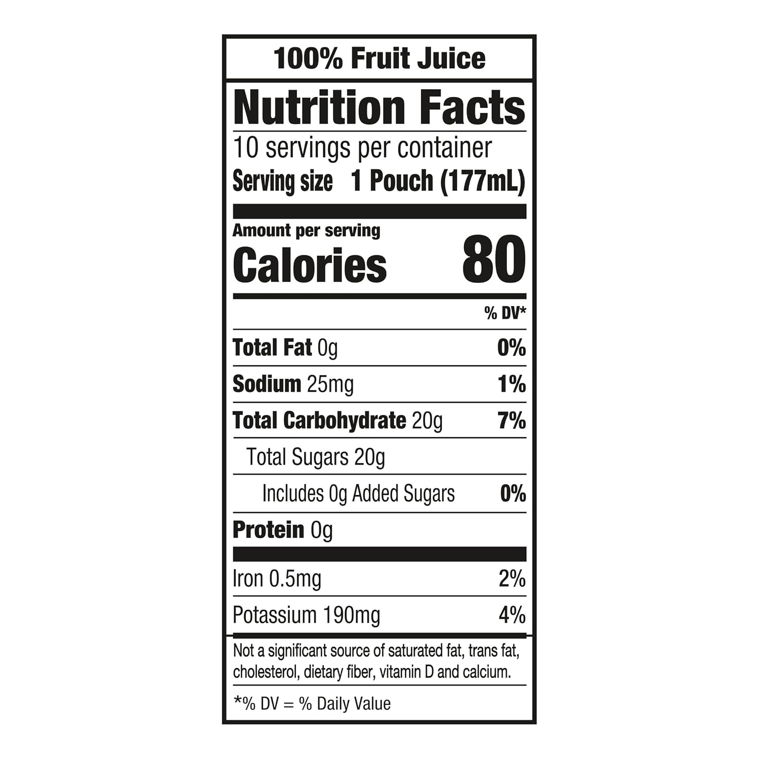 Capri Sun 100% Juice from Concentrate, 10 Pouches Apple Juice, 6 fl oz | for School Lunches and On-the-Go Hydration, All Natural Ingredients, No Artificial Colors, Flavors Or Preservatives