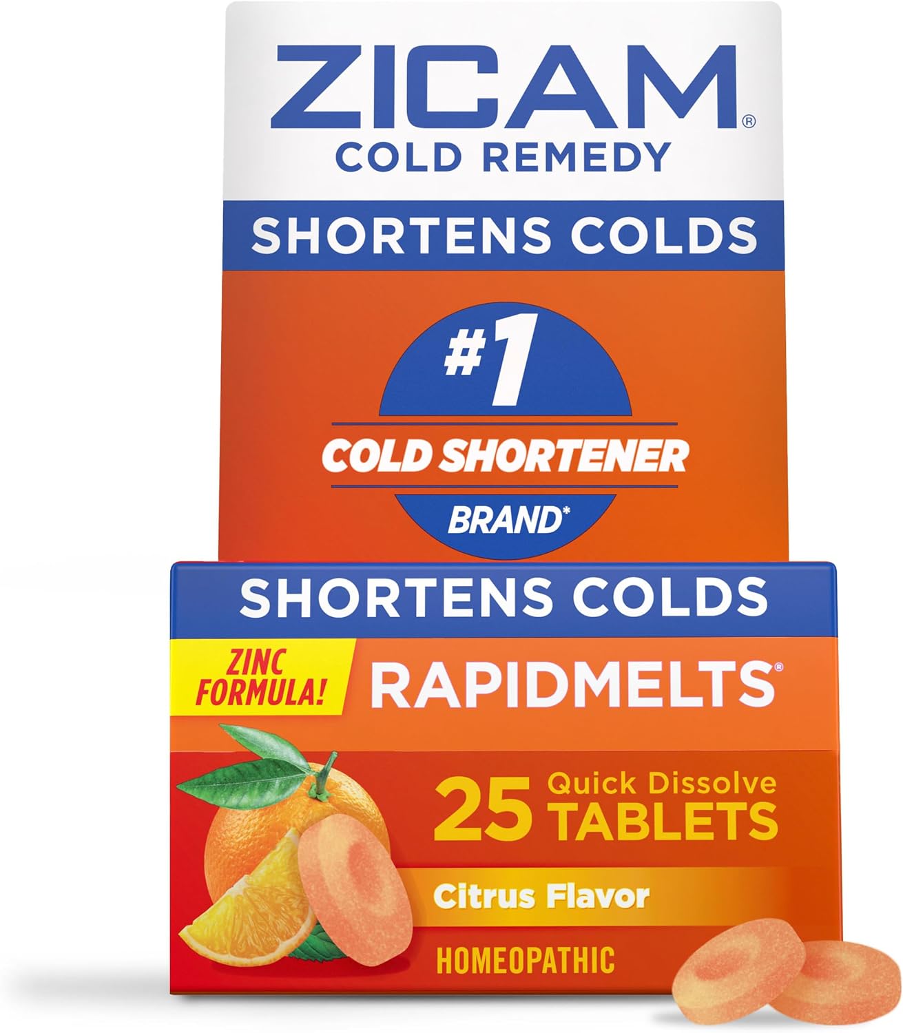 Zicam Cold Remedy RapidMelts, Citrus, 25 Count