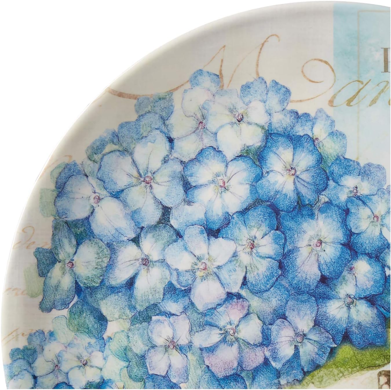 Hydrangea Garden 12 pc Melamine Dinnerware Set, Service for 4