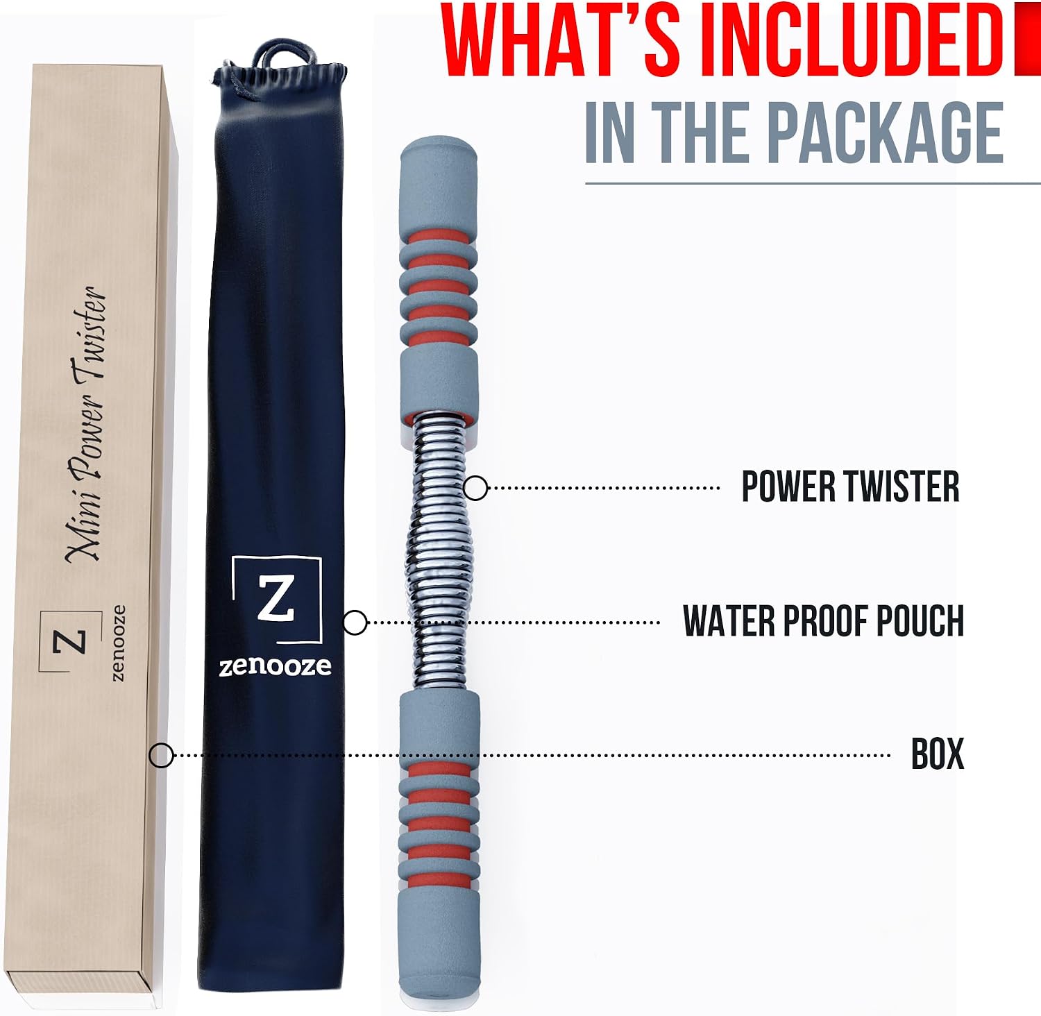 Zenooze's Power Twister Flex Bar, The Ultimate Upper Body Exercise Equipment for Strengthening Your Chest Workout, Shoulders, Biceps, Arms