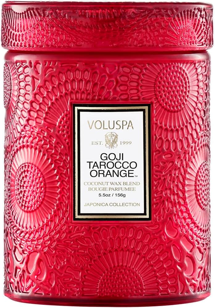Voluspa Baltic Amber, Small Candle Jar, 5.5 oz, 50 Hour Burn Time, Coconut Wax for Clean Burning, Handcrafted in the USA