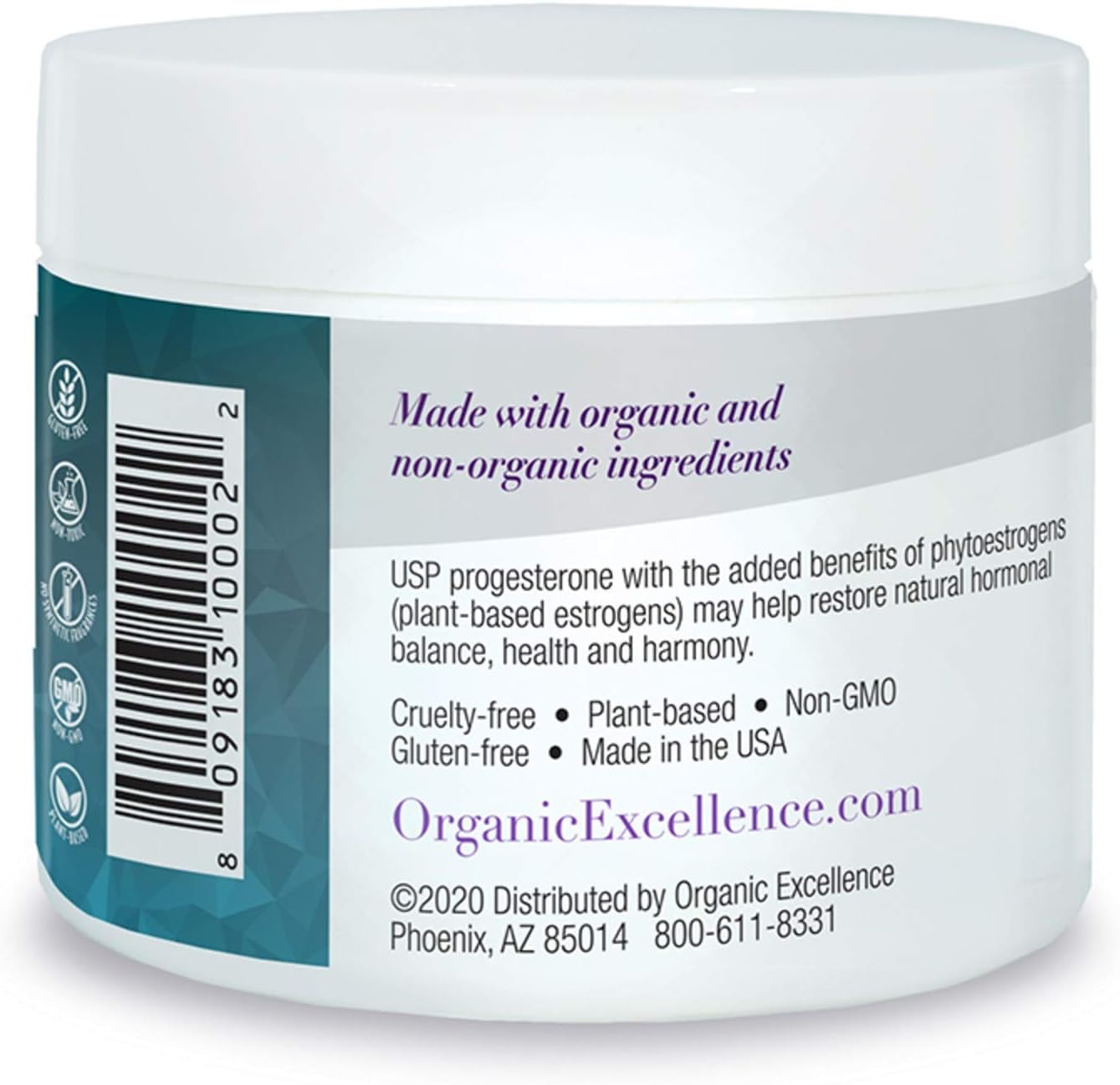 Balance Plus Therapy Organic USP Progesterone Cream Phytoestrogens 3.3 oz