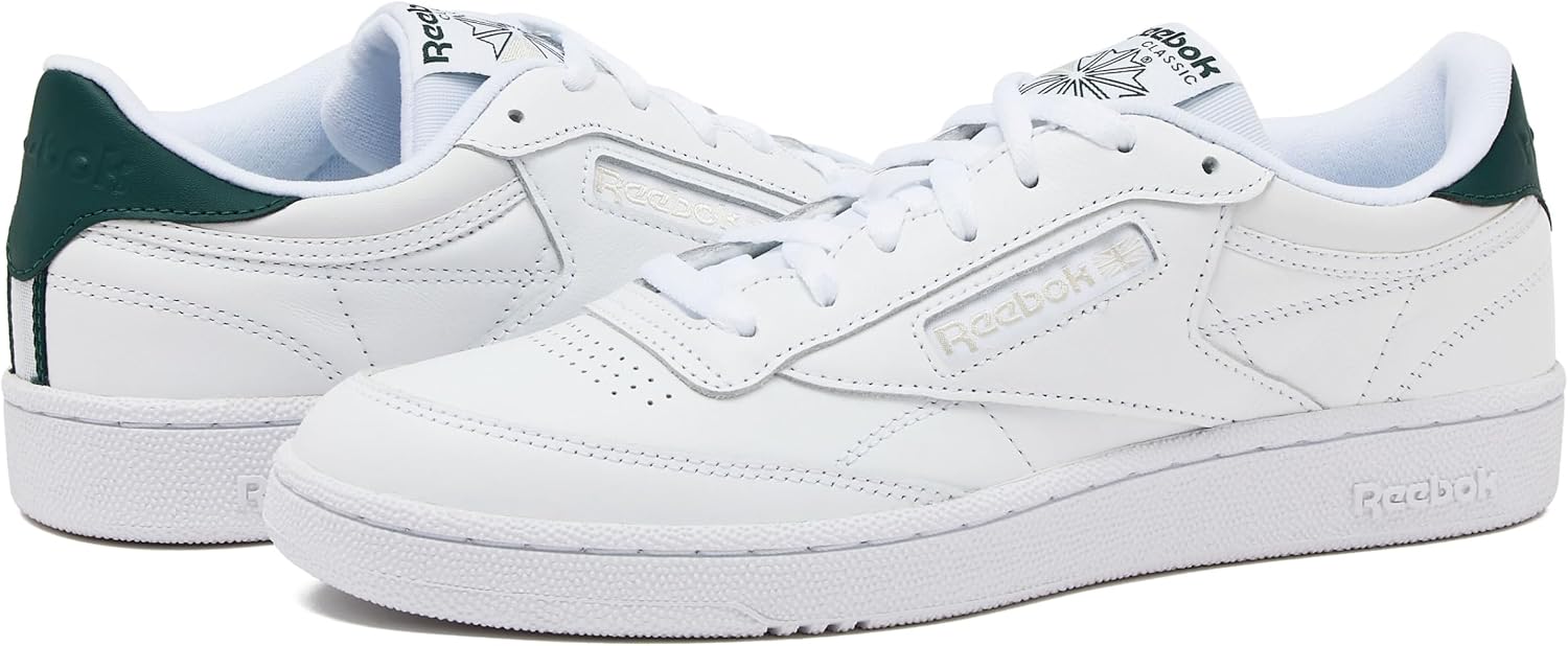 Reebok Club C 85 Mens Tennis Shoes, Casual Fashion White Sneakers for Men