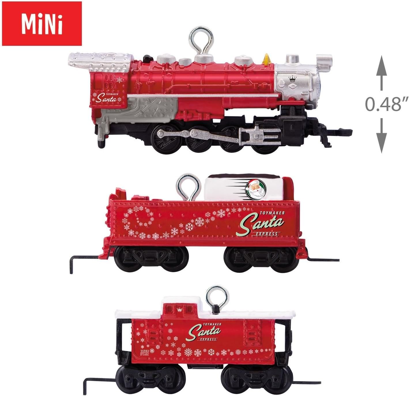Hallmark 1995QXM8115 Miniature Set LionelNorth Pole Express Keepsake Christmas Ornaments