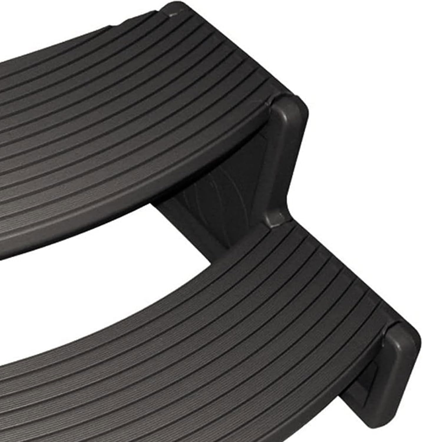 Confer Plastics Resin Multi Purpose Outdoor Non Slip Portable Spa and Hot Tub Handi-Step Deck Patio Steps Accessories, Charcoal Grey