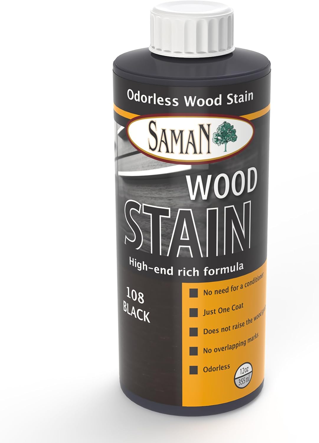 SamaN Interior Water Based Wood Stain - Natural Stain for Furniture, Moldings, Wood Paneling, Cabinets (Antique Walnut TEW-212-12, 12 oz)