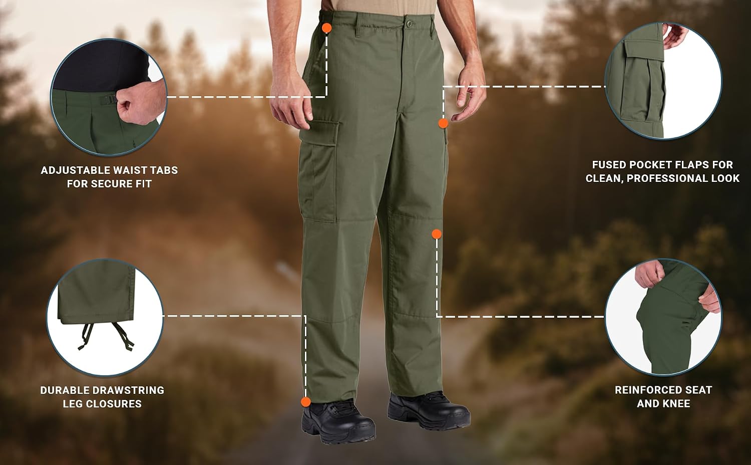 Propper Men's Ripstop BDU Uniform Pant | Cargo Pants, Work Trouser for Law Enforcement, First Responders