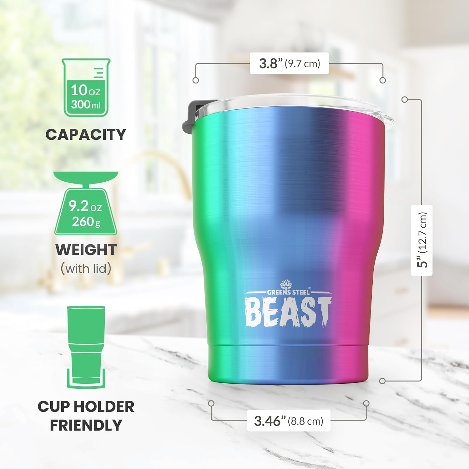 Beast 30 oz Tumbler Stainless Steel Vacuum Insulated Coffee Ice Cup Double Wall Travel Flask (Cupcake Pink)