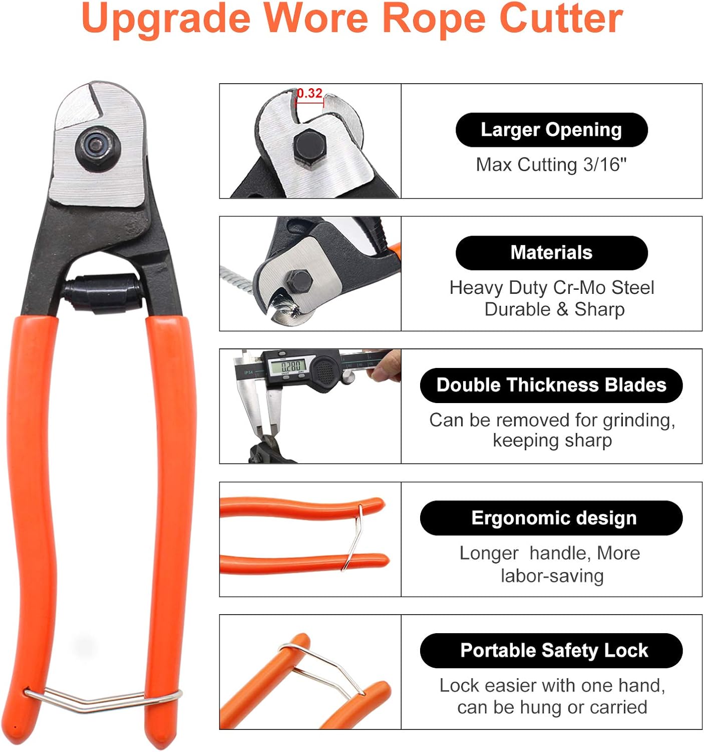 BLIKA 10 Ton Hydraulic Crimping Tool and Cable Cutter, Hydraulic Wire Battery Cable Lug Terminal Crimper Crimping Tool with 11 Dies