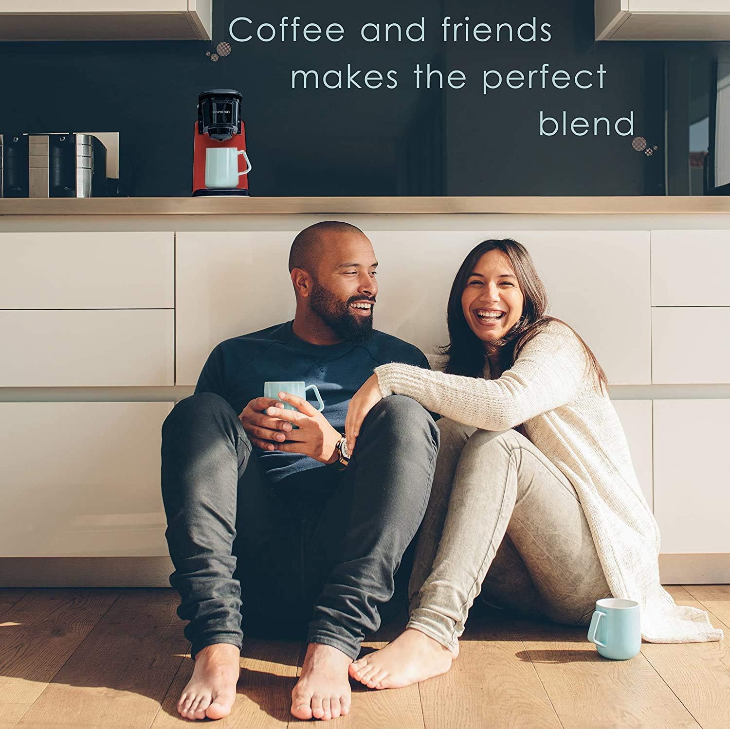 Mixpresso Single Serve Coffee Maker K Cup Coffee Maker for K Pods & Grounds | Compact 800W White Coffee Machine with 14 Oz Water Tank, Fast Brew & Auto Shut-Off, Small Design for Travel RV, Office& Dorm