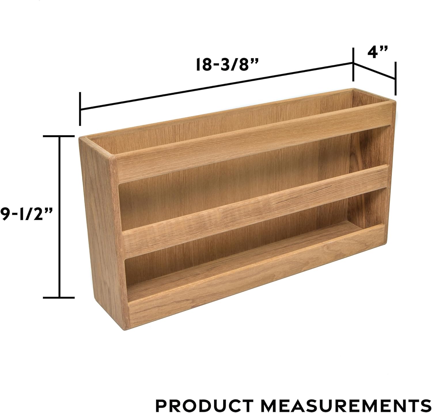 Whitecap Teak Double-Wide Magazine Rack