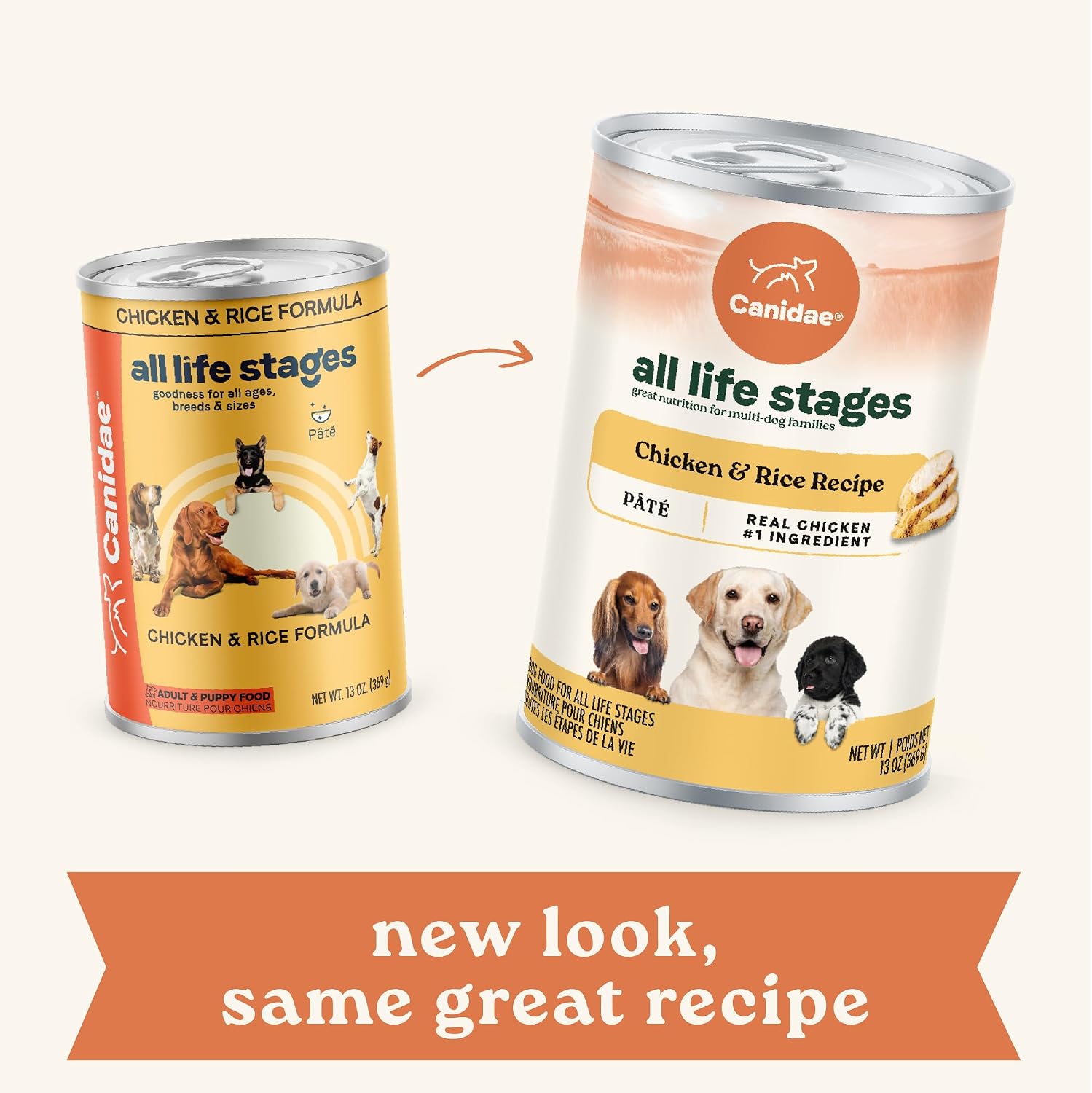 Canidae All Life Stages Premium Wet Dog Food for All Breeds, All Ages, Chicken & Rice Recipe, 13 oz. (Case of 12)