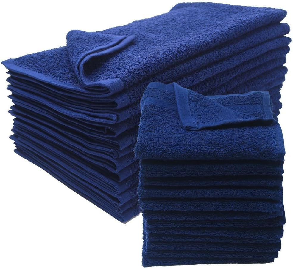 Cotton Salon Safe Spa Towels, Navy Blue