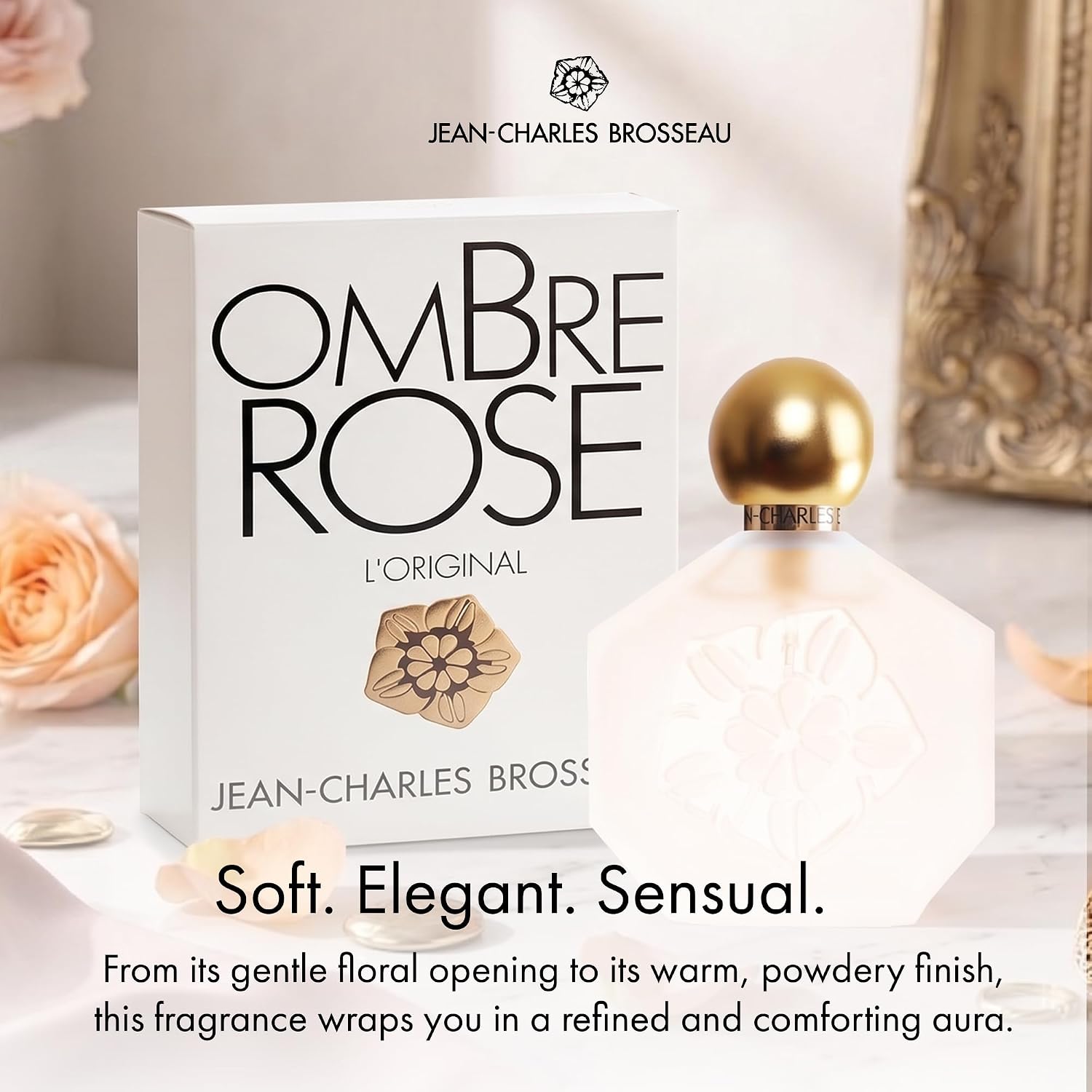 Jean Charles Brosseau Ombre Rose Women Eau De Toilette Spray, 1 Ounce | 1 oz long-lasting eau de toilette powdery floral perfume for women with rose, ylang-ylang & lily of the valley notes.