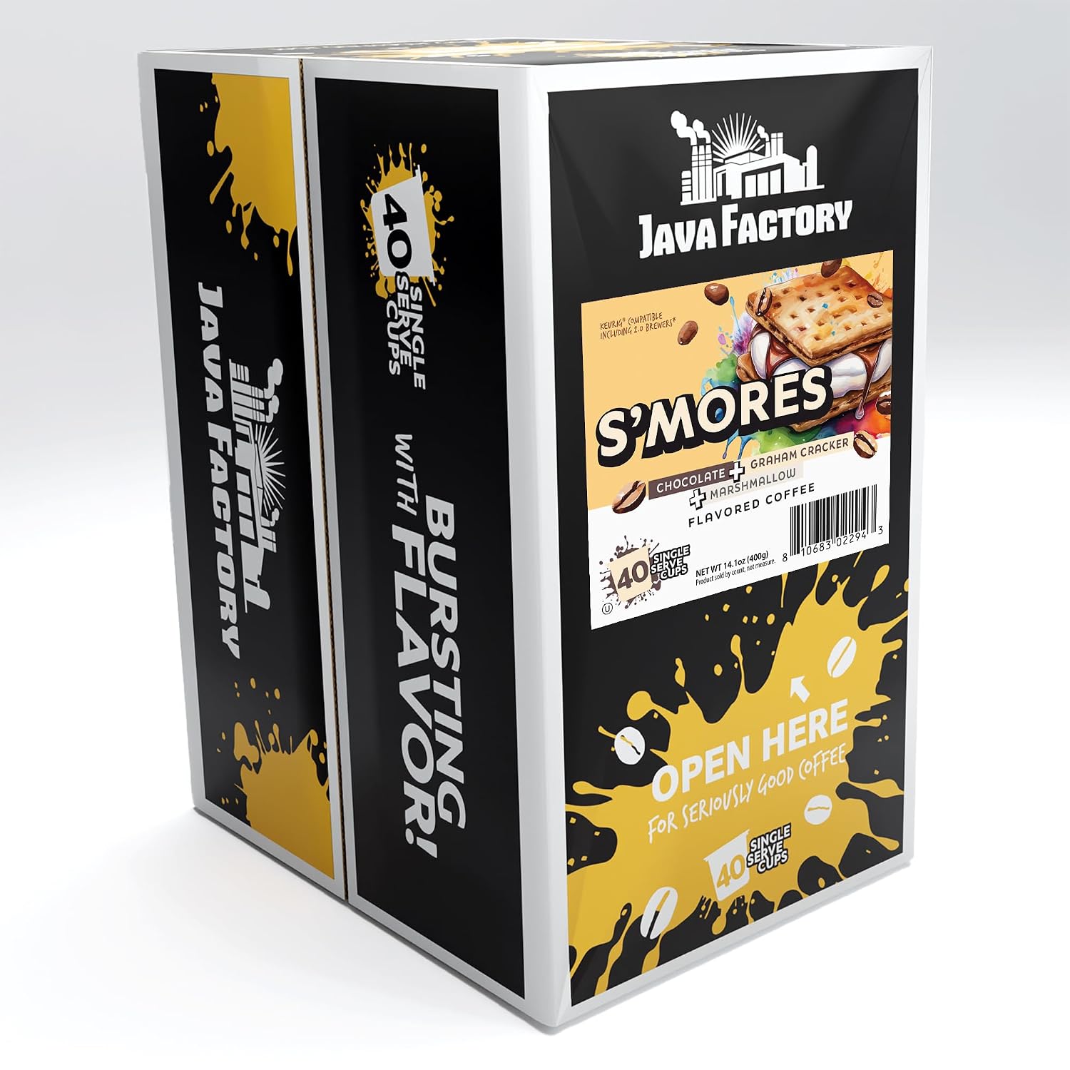 Java Factory Coffee Pods Compatible with K Cup Brewers Including 2.0, Assorted Variety Pack, 80 Count