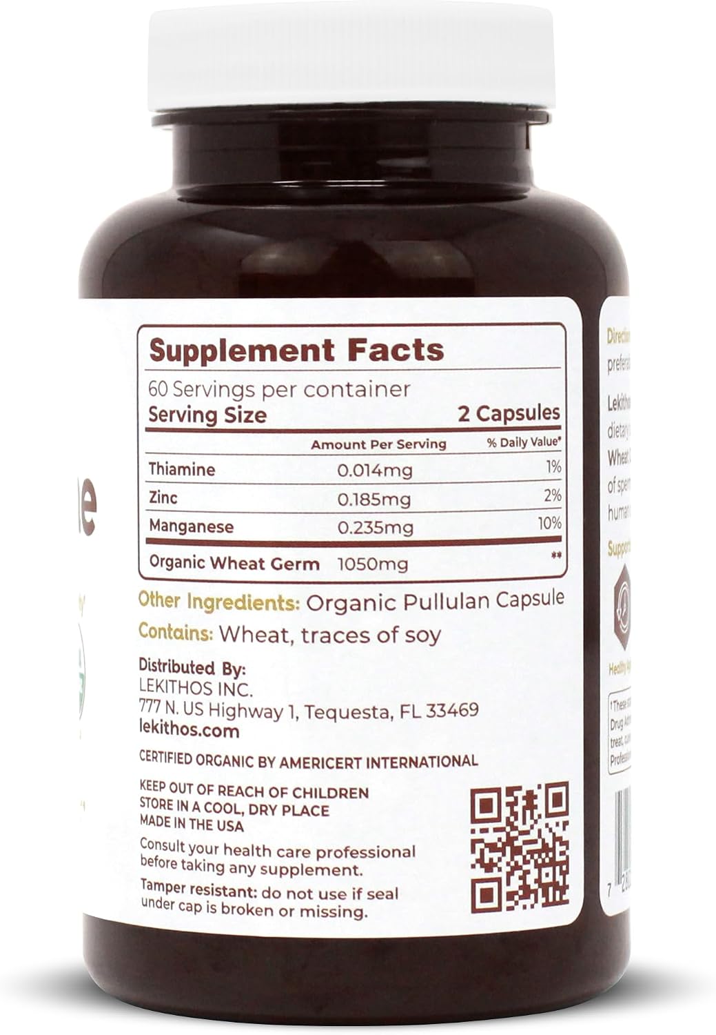 Organic Spermidine Capsules | Organic Wheat Germ Extract | Promotes Cell Renewal, Better Aging | Thiamine, Zinc