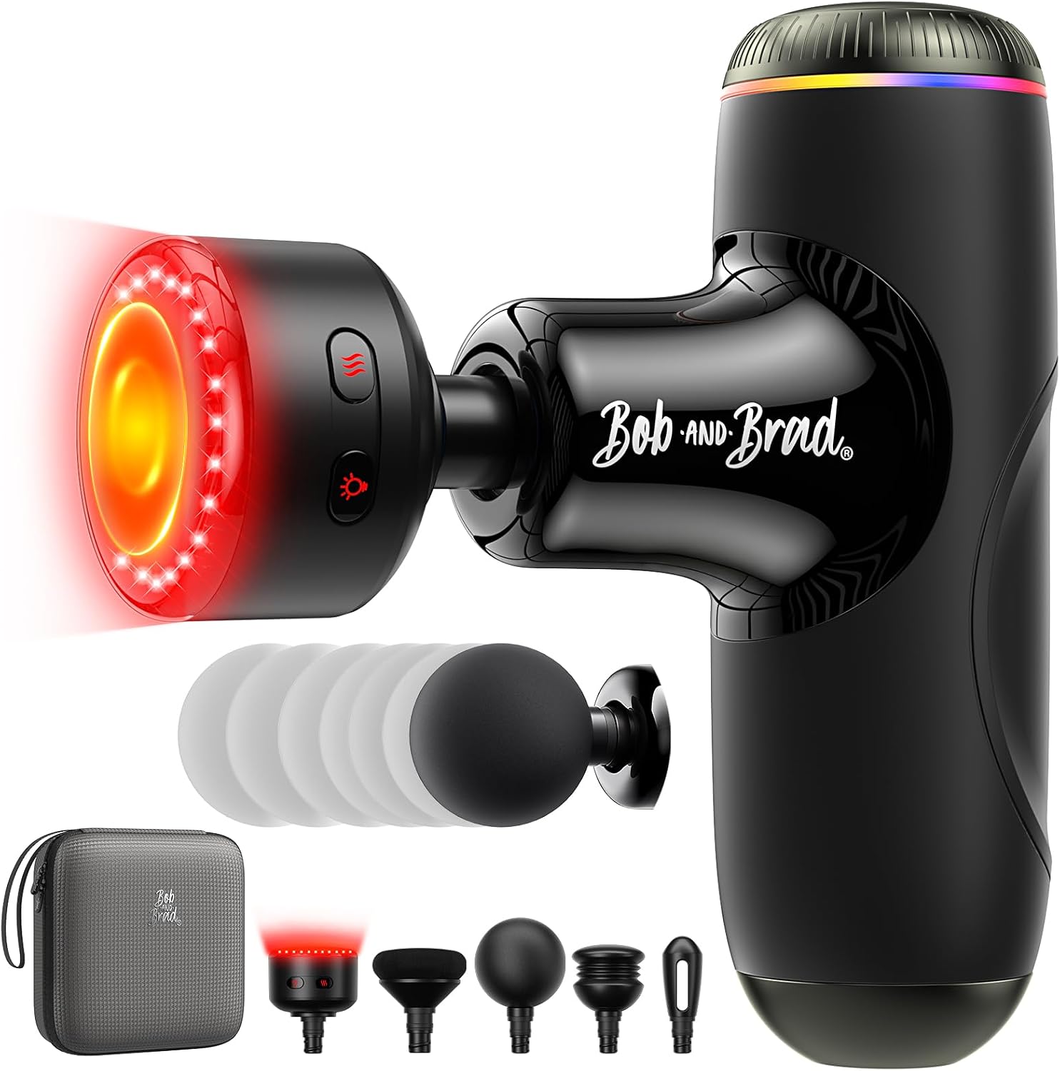 BOB AND BRAD Q2 Mini Massage Gun, Pocket-Sized Deep Tissue Massager Gun, Portable Percussion Muscle Massager Gun