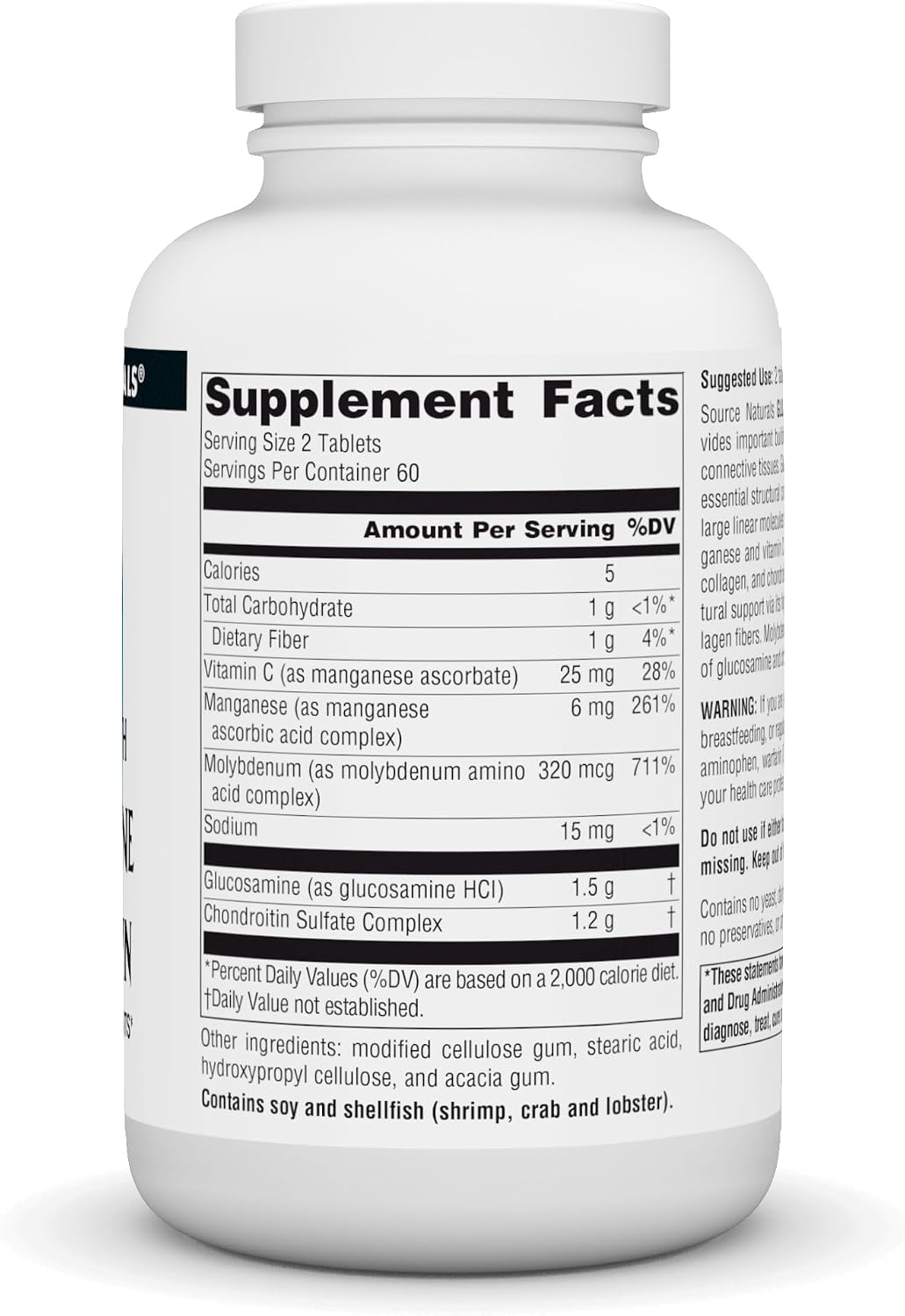 Source Naturals Extra Strength Glucosamine Chondroitin, 120 Tablets | Promotes Healthy Joints*