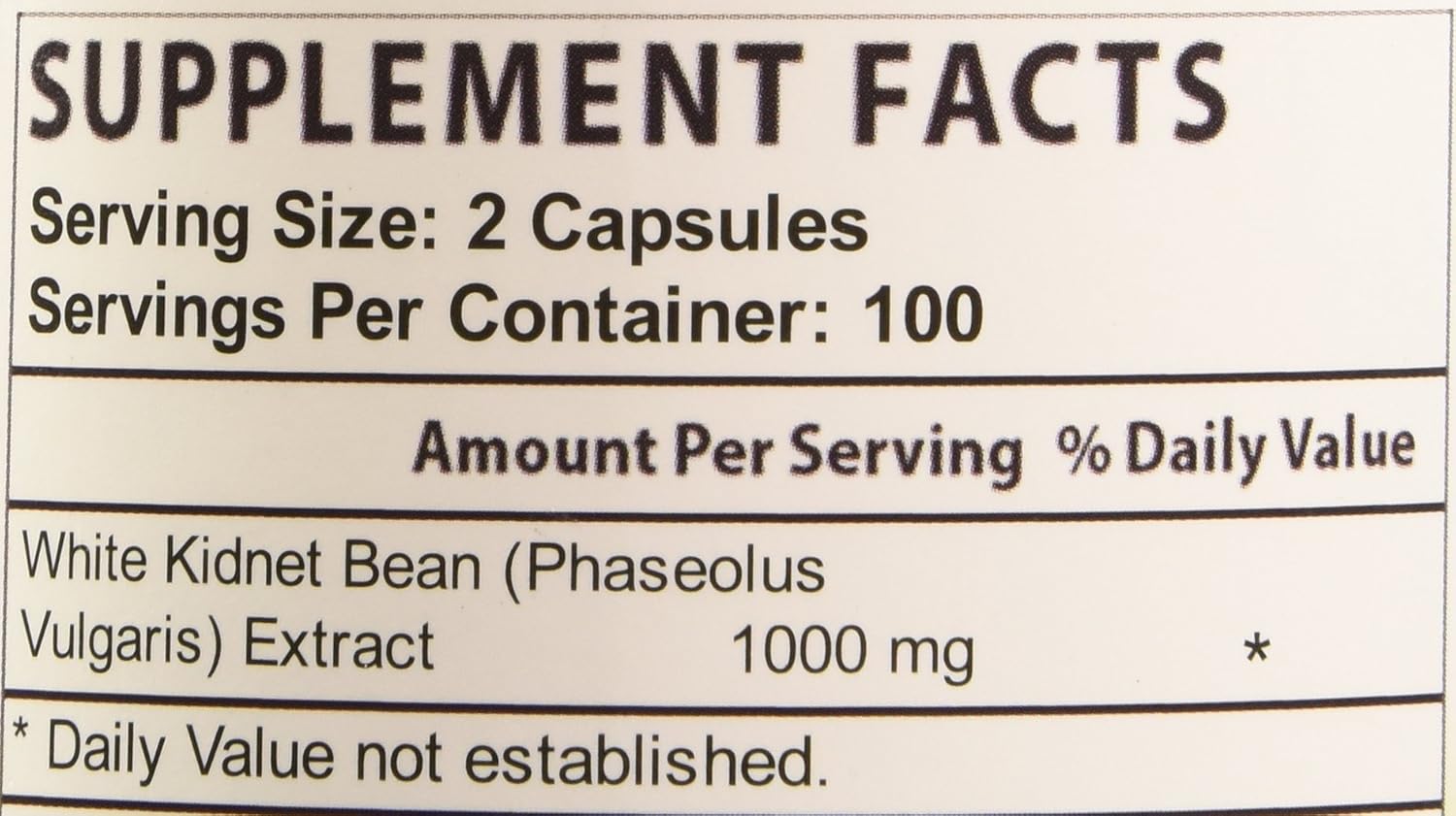 White Kidney Bean Extract, 200 Count