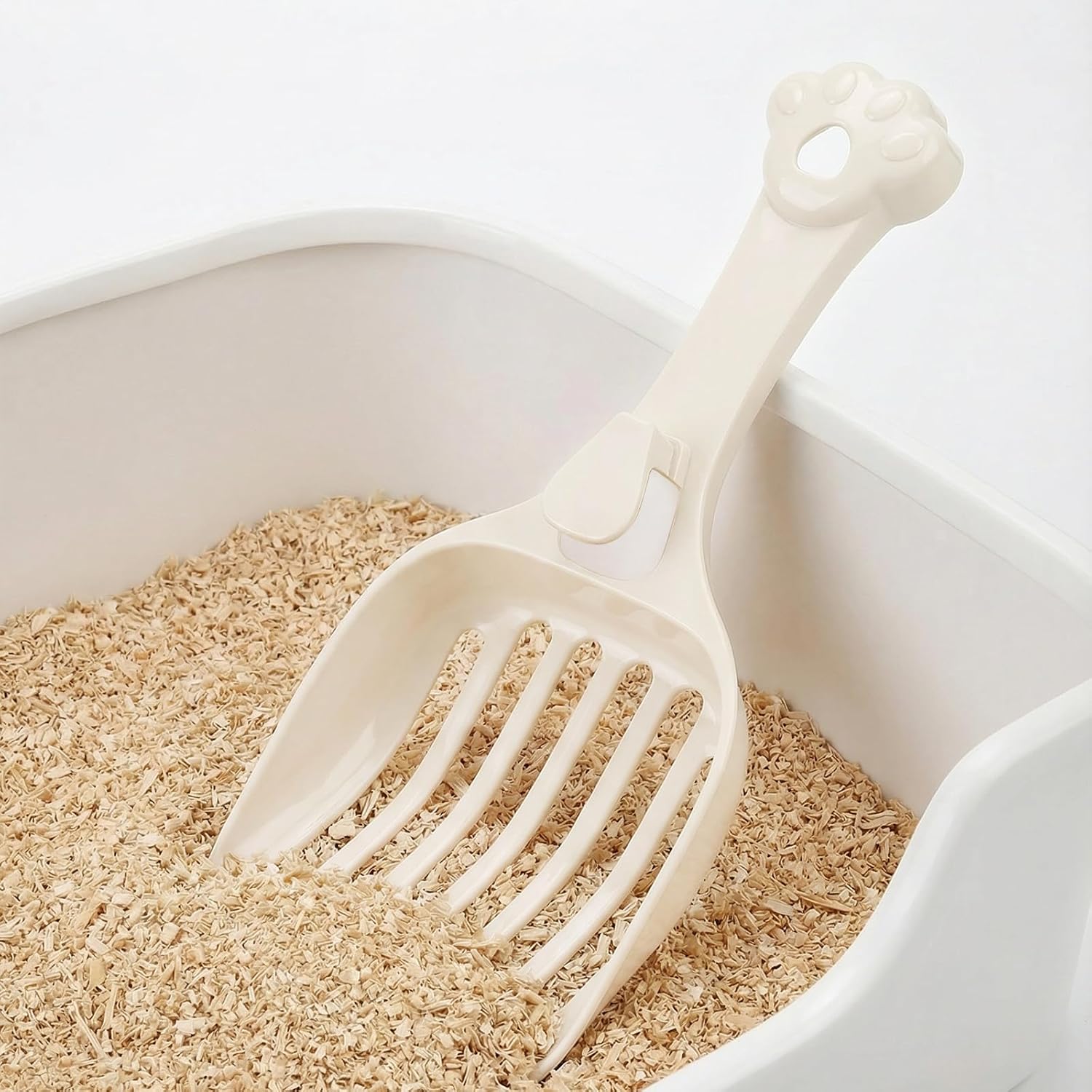 Depets Cat Litter Scoop, Kitty Litter Scooper for Pine Pellet, Wide Slats