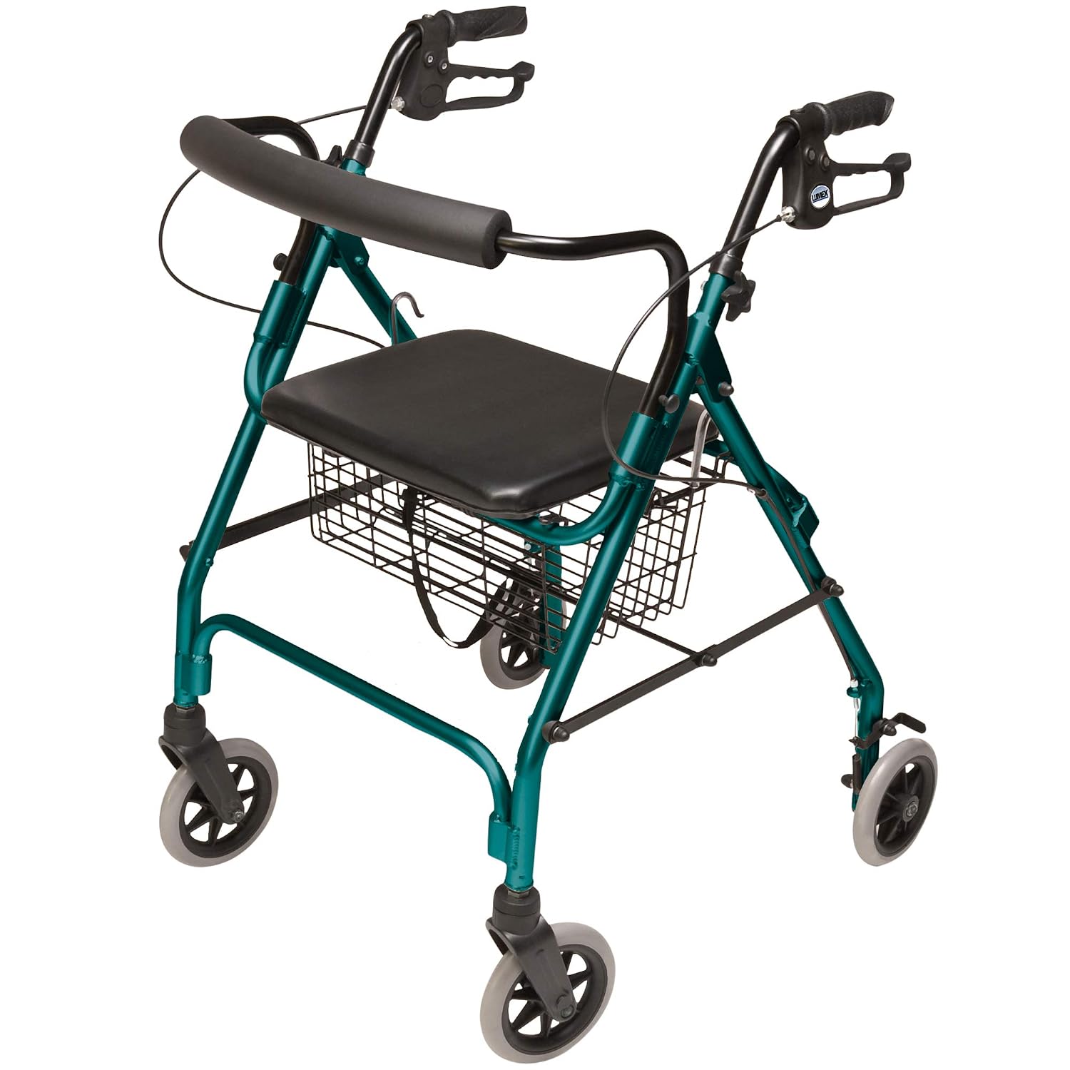 Lumex Walkabout Lite Rollator – Lightweight 14.5 lb. Rolling Walker with Seat for Seniors, Lavender