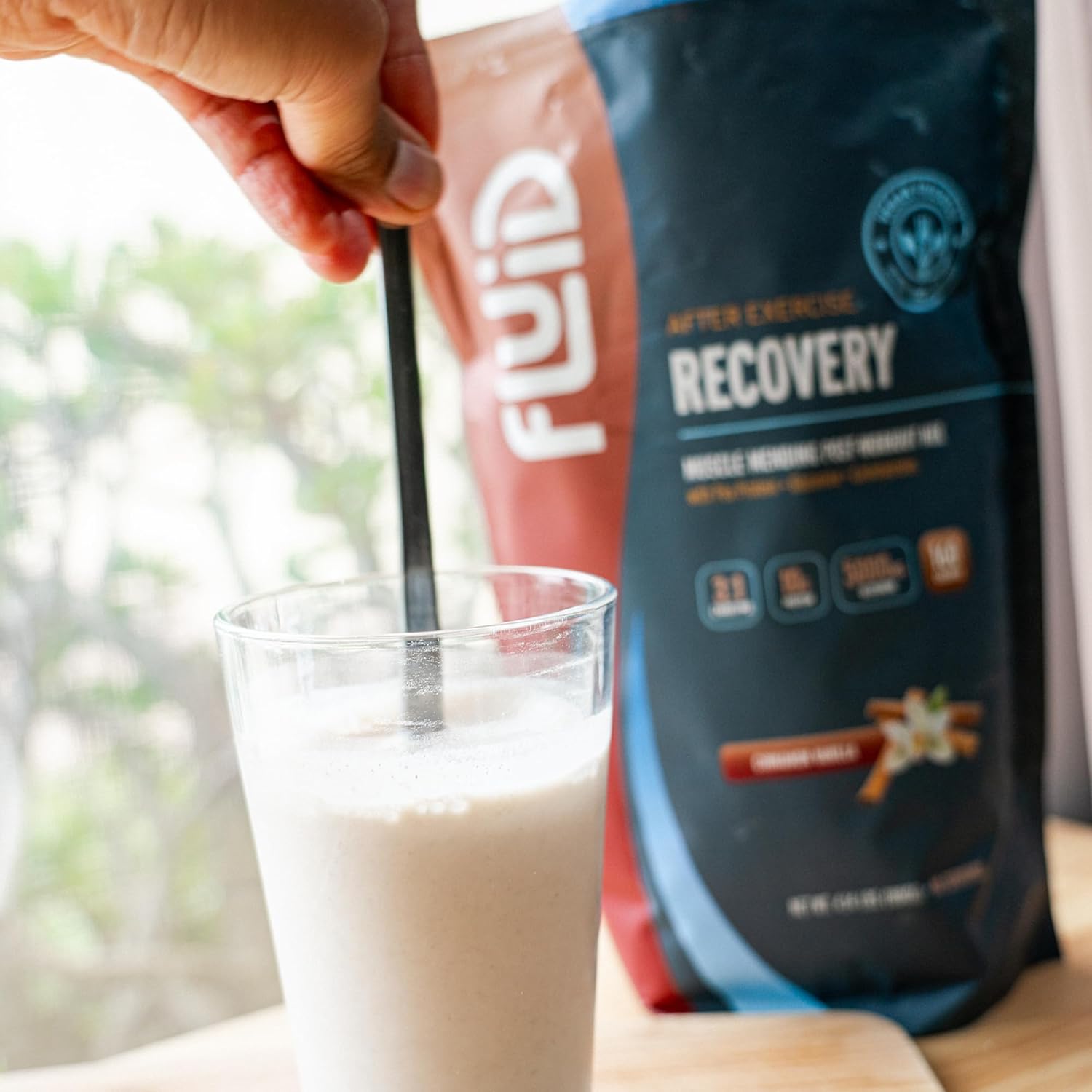 Fluid Recovery, Post-Workout Drink Mix, Whey Isolate Protein, L-Glutamine, Carbs, All Natural Ingredients, Gluten-Free, Lactose-Free (Tropical Fruit)