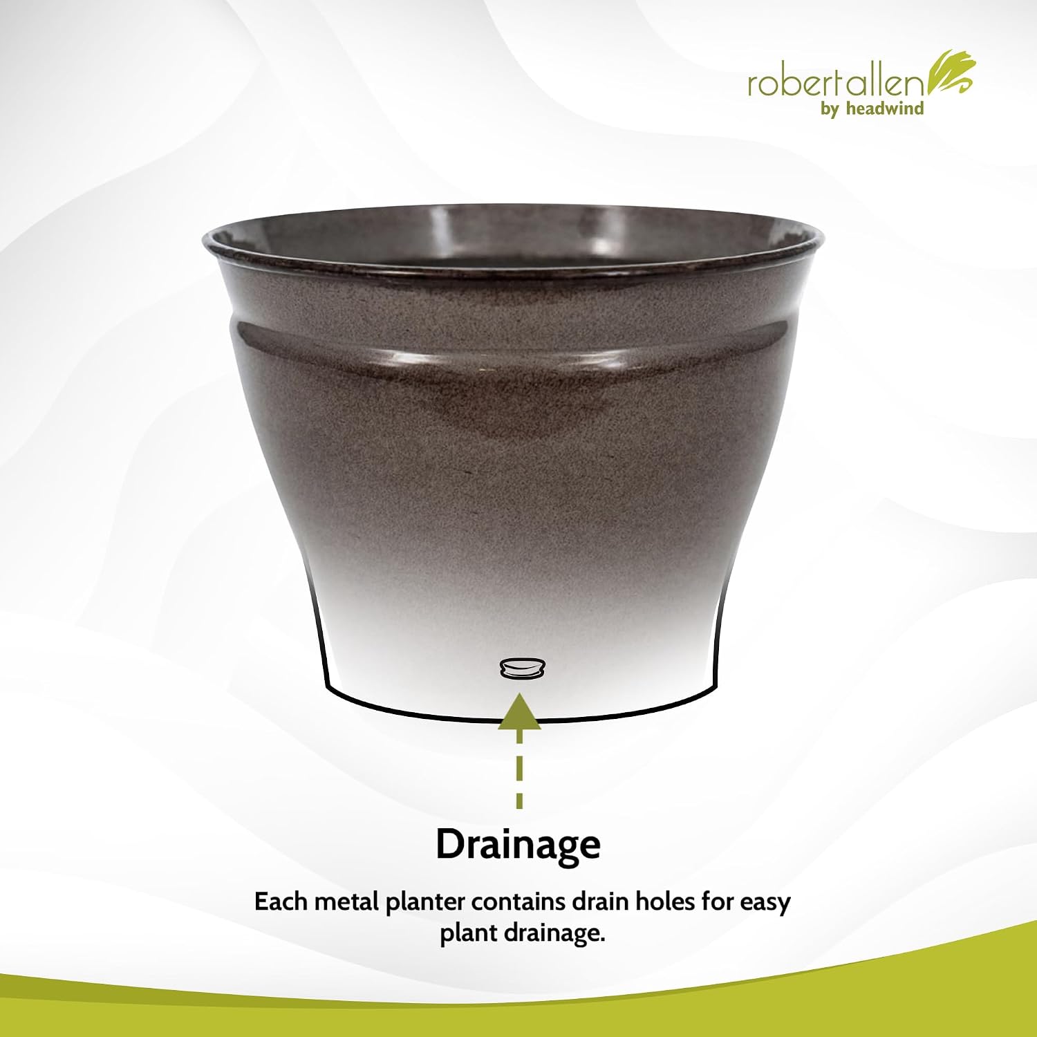 Headwind Glazed Ironstone Avery Collection Decorative Plant Pot – 6" Midnight Sapphire Glazed Decorative Pot – Lightweight & Durable Flower Pots