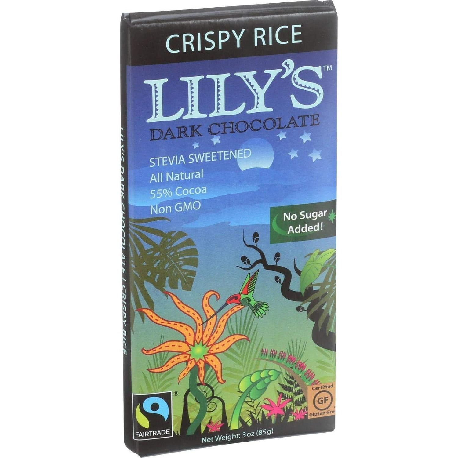 Lily's Crispy Rice Dark Chocolate (12x3 OZ)