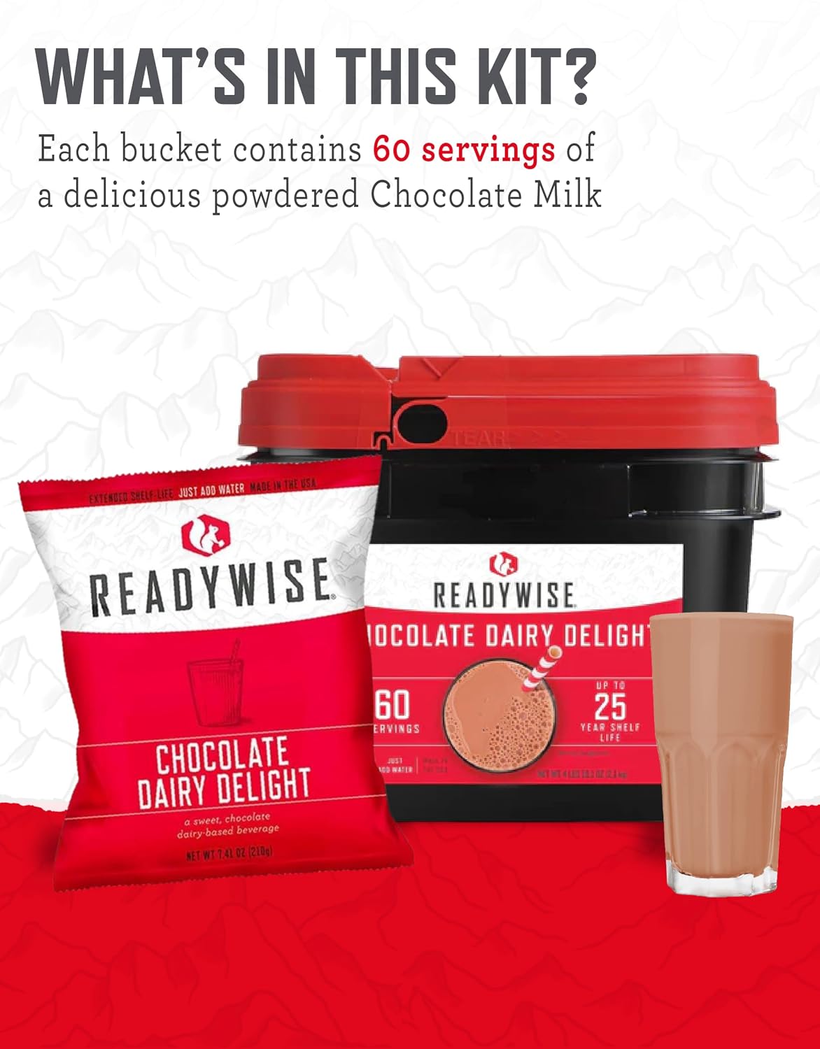 READYWISE Whey Powdered Milk Alternative Bucket, 120 Servings