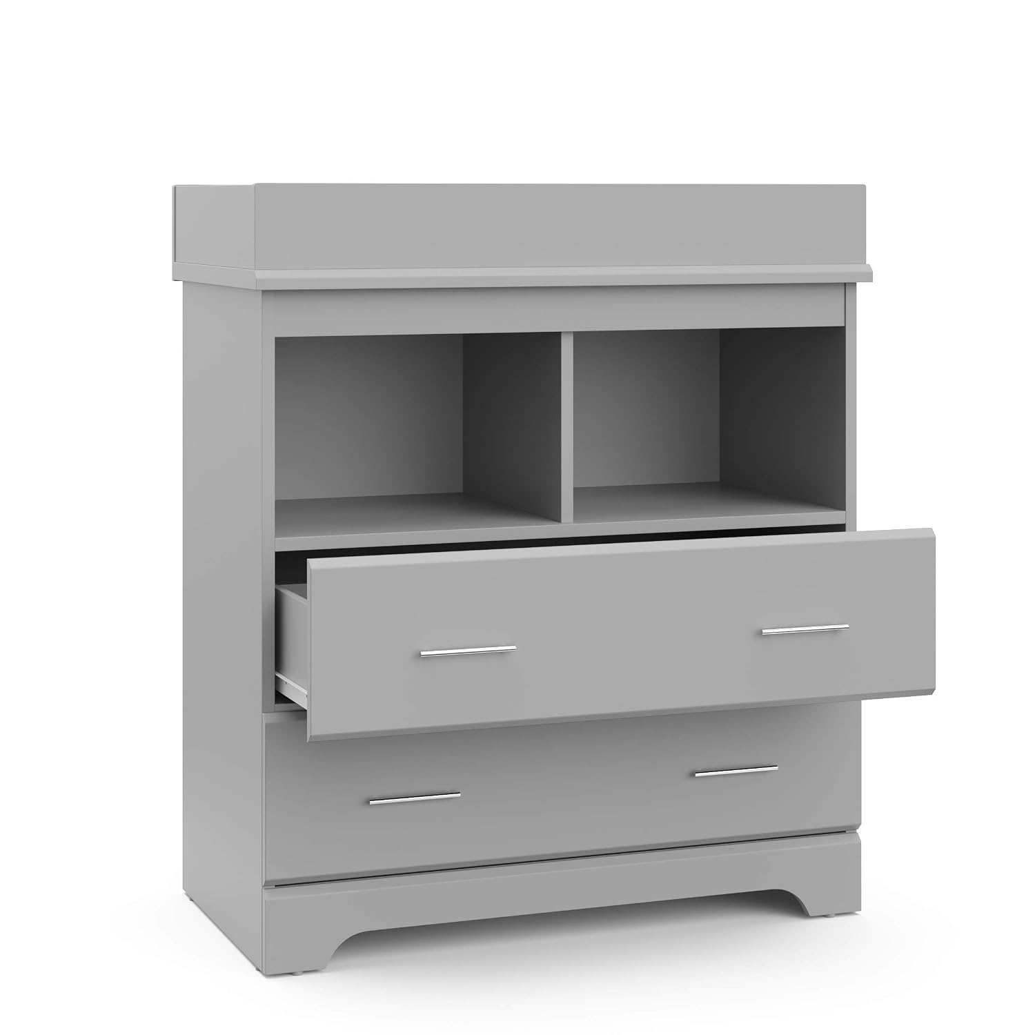 Storkcraft Brookside 2 Drawer Changing Table Dresser, Pebble Gray