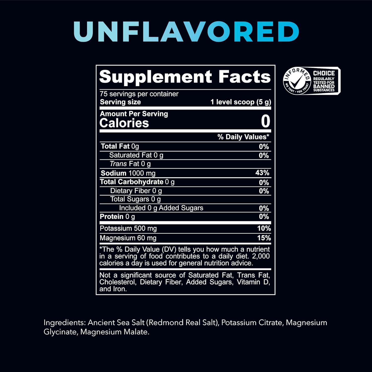 REDMOND Re-Lyte Sugar Free Electrolyte Powder Drink Mix (Mixed Berry)