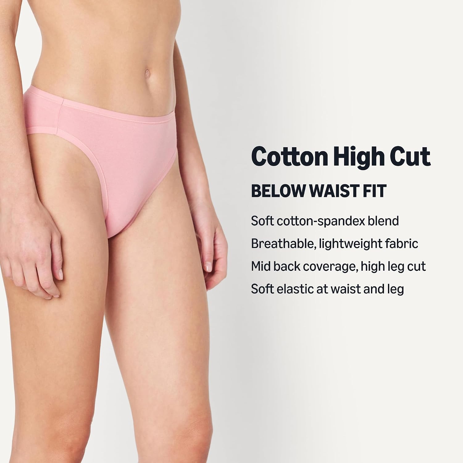 Amazon Essentials Women's Cotton Spandex Bikini Brief Underwear (Available in Plus Size)