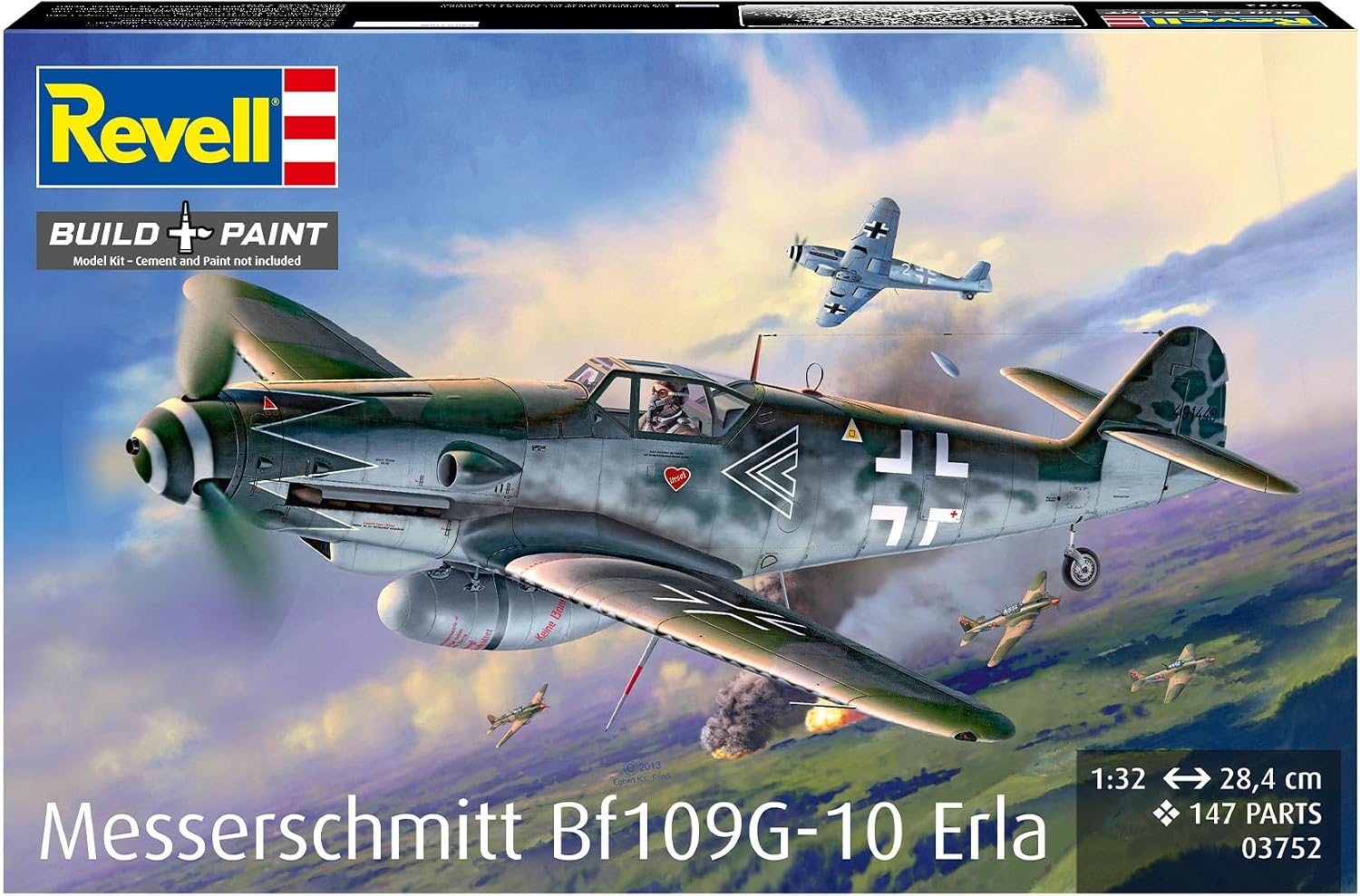 Revell 03752 Messerschmitt Bf109G-10 Erla 1:32 Scale - Unbuilt/Unpainted Plastic Model Kit