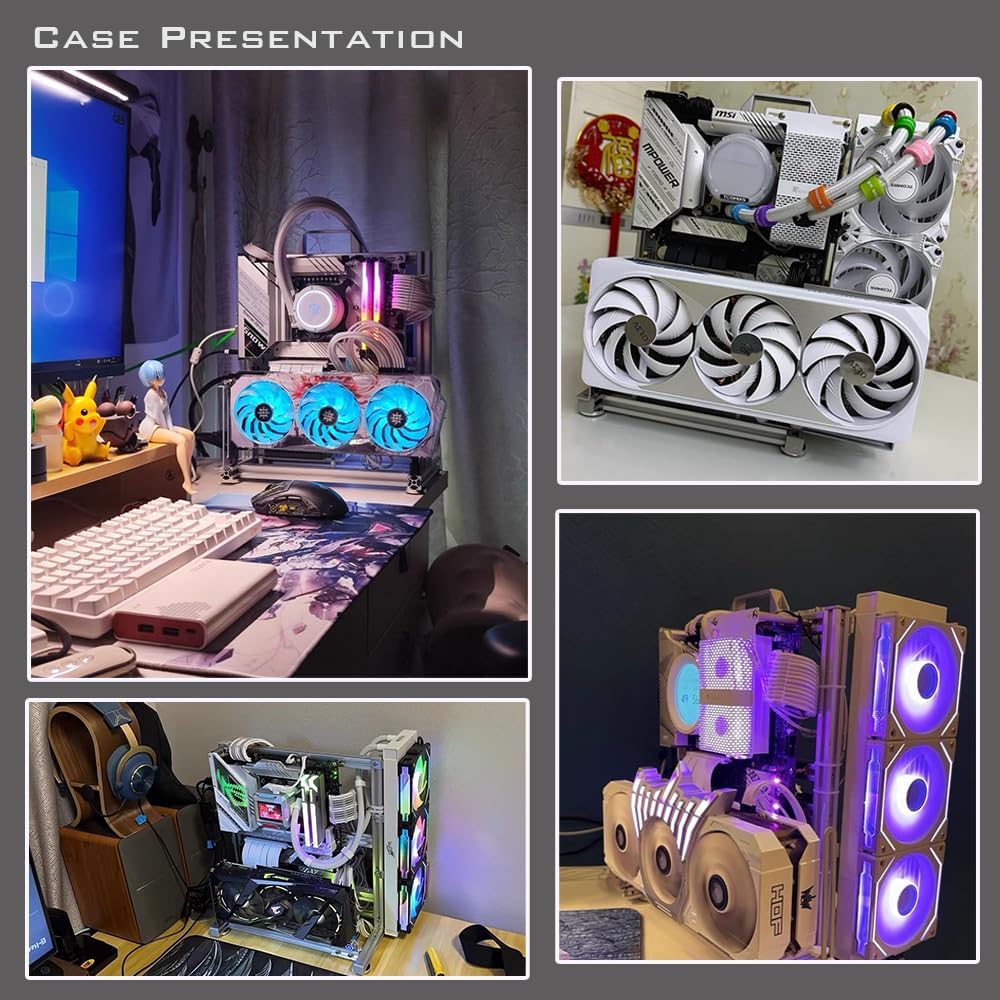DIY Open Frame PC Chassis, Aluminum Computer Case, Supports ITX Motherboard, Excellent Cooling, Type-C Support
